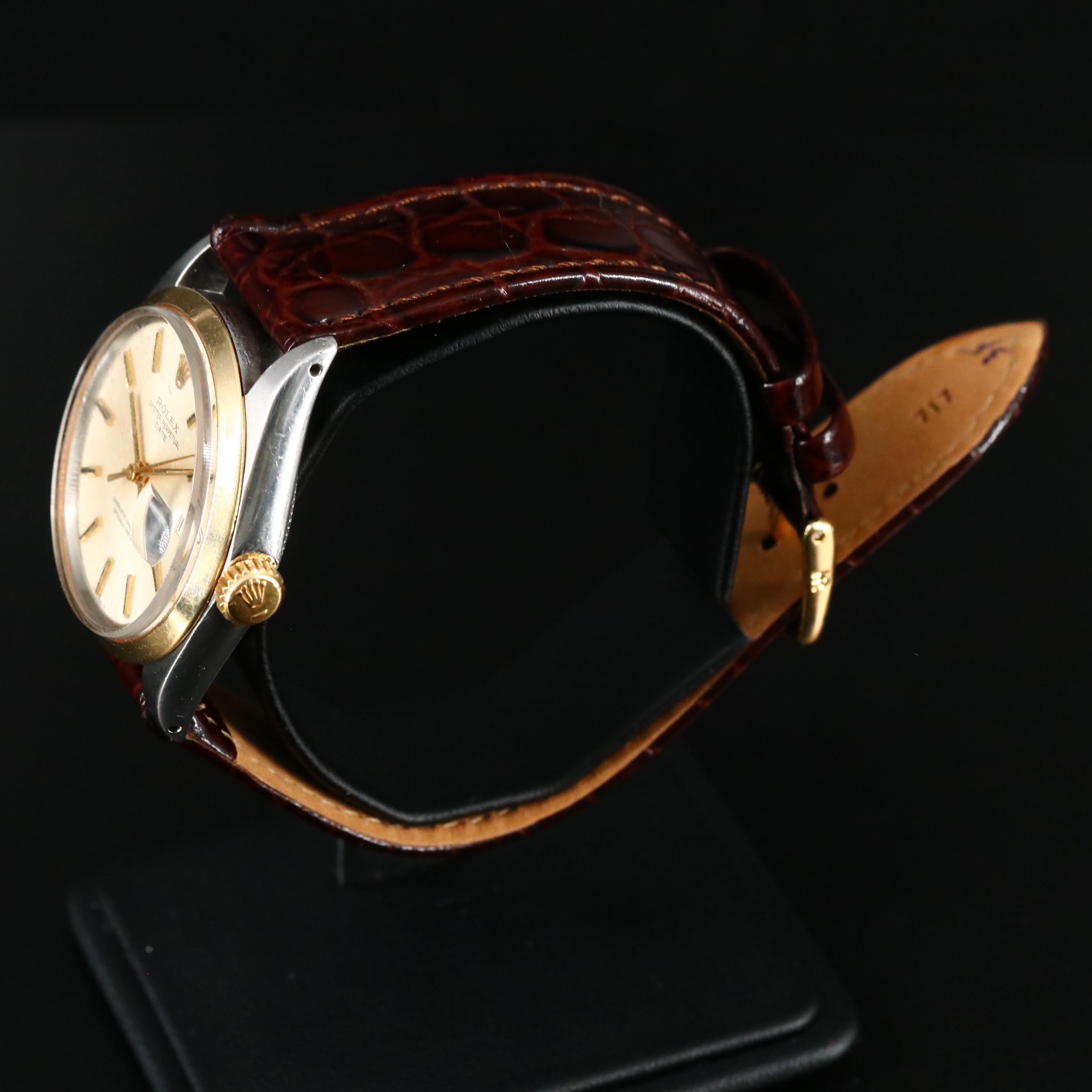 1969 Rolex Oyster Perpetual Date 14K and Stainless Steel Watch