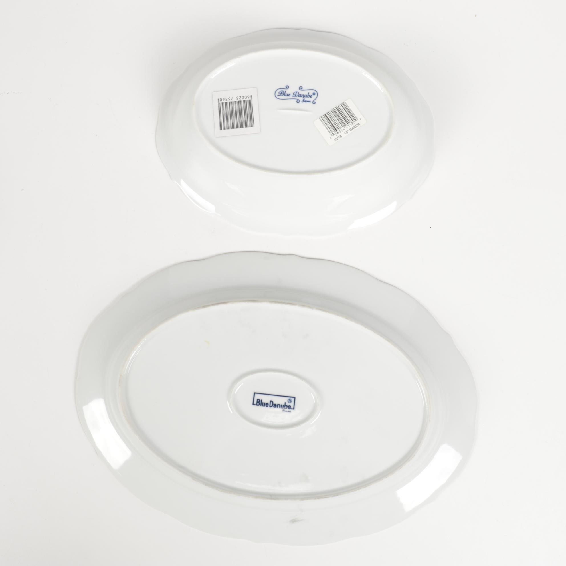 Blue Danube of Japan "Blue Onion" Ceramic Serving Dishes, Mid to Late 20th C.