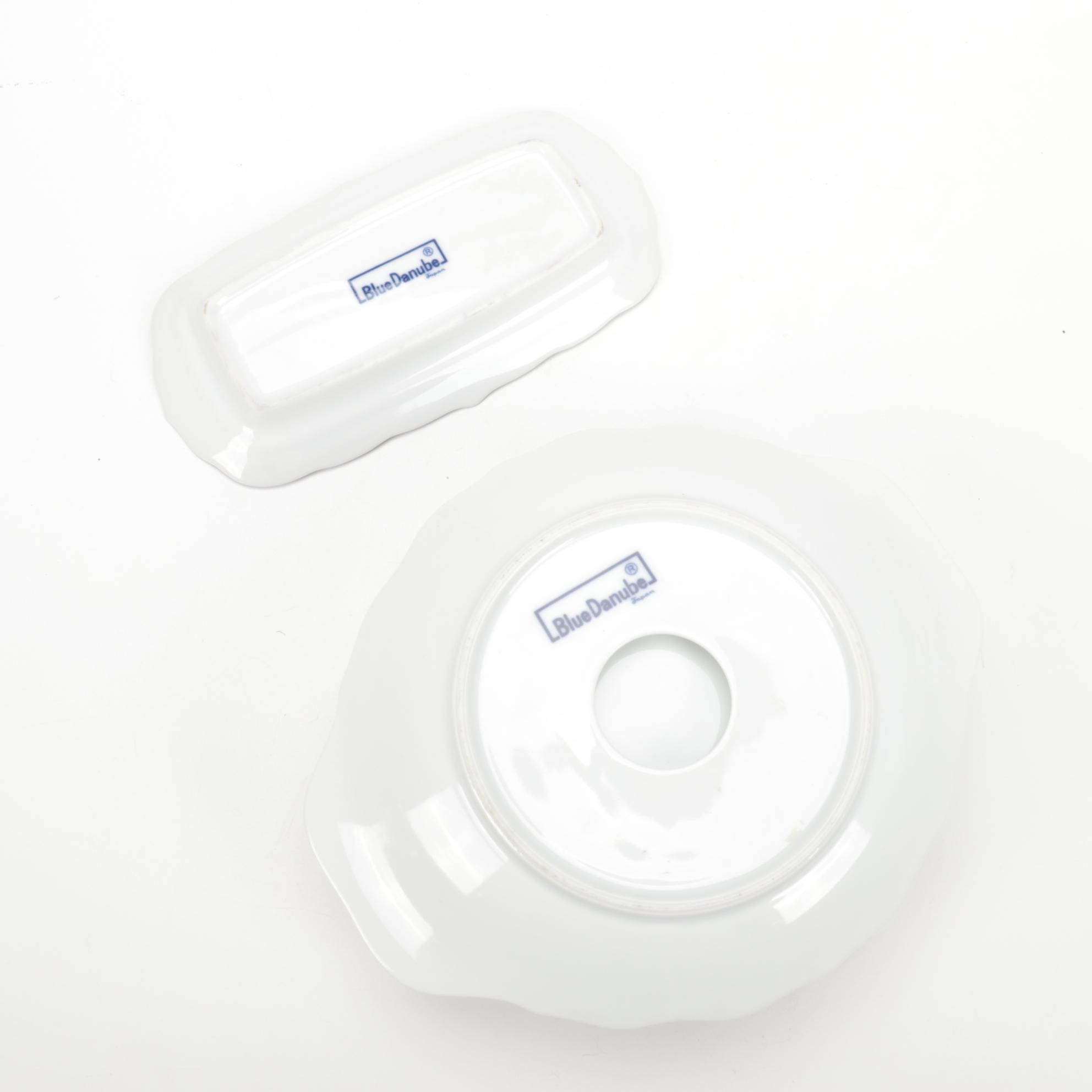 Blue Danube of Japan "Blue Onion" Ceramic Serving Dishes, Mid to Late 20th C.