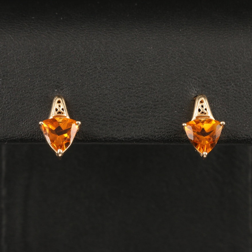 14K Citrine Earrings