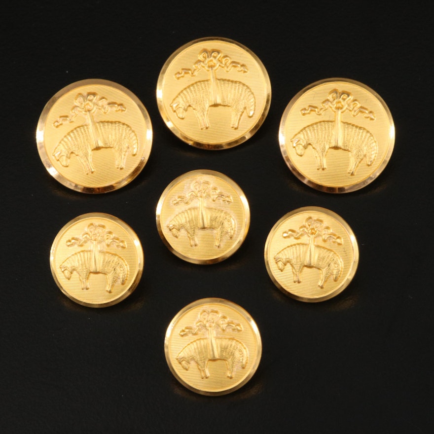 Brooks Brothers Golden Fleece Button Set by Waterbury Button Co. with Box