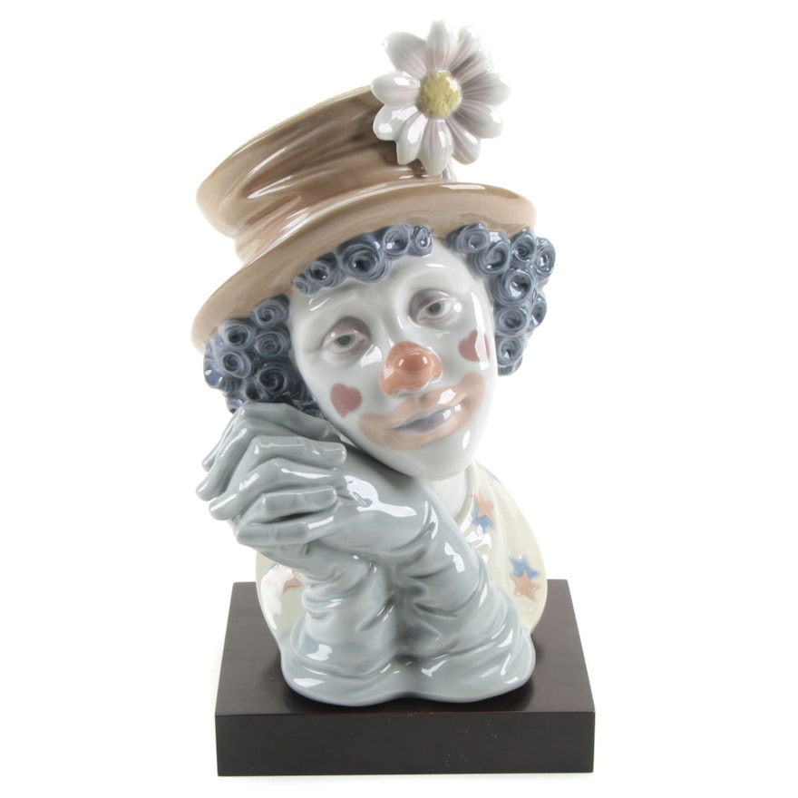 Lladró "Meloncholy" Porcelain Bust, Late 20th Century