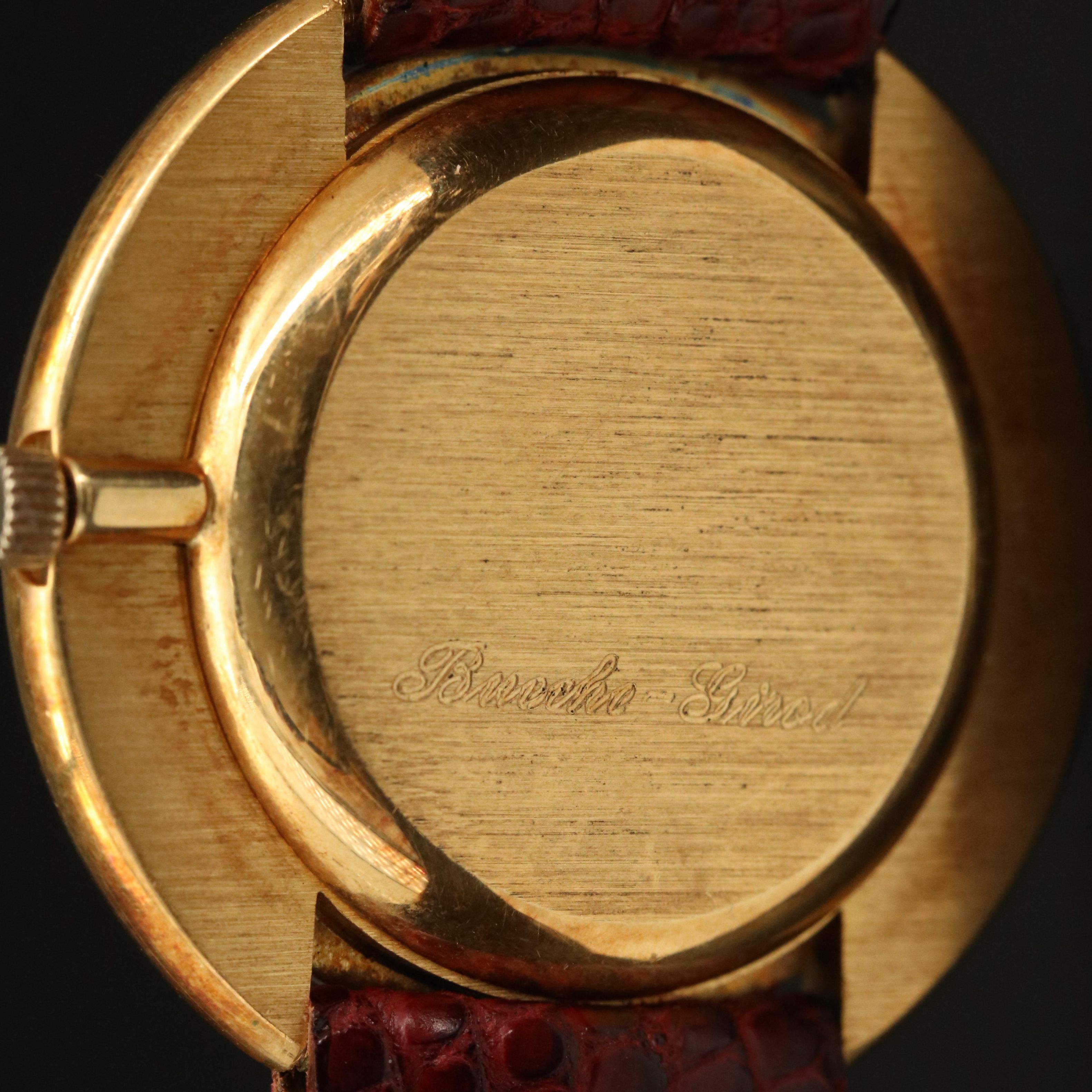 Vintage Bueche-Girod 18K Yellow Gold Stem Wind Watch