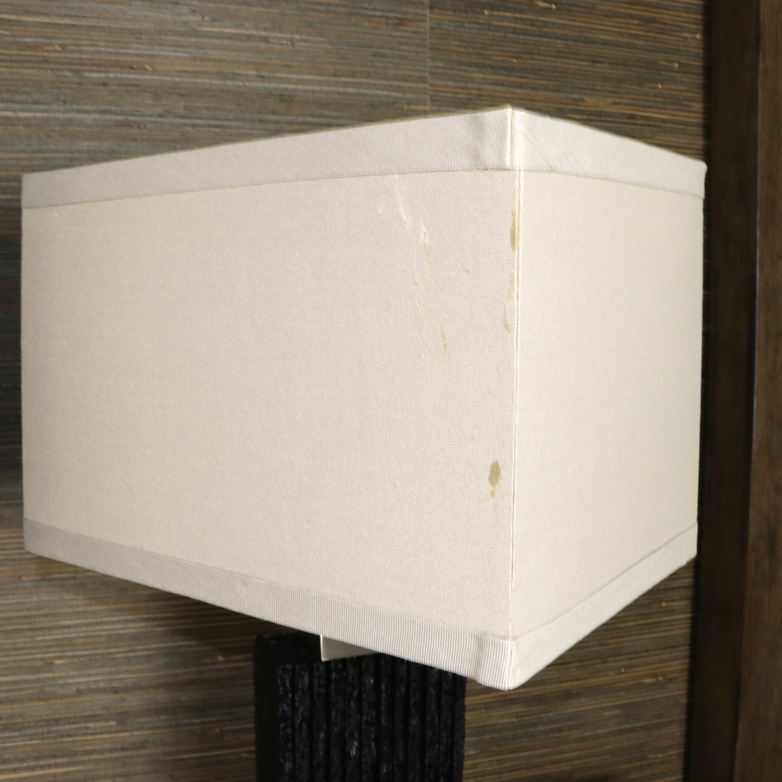 Uttermost "Pravus" Black Slate Textured Geometric Table Lamps