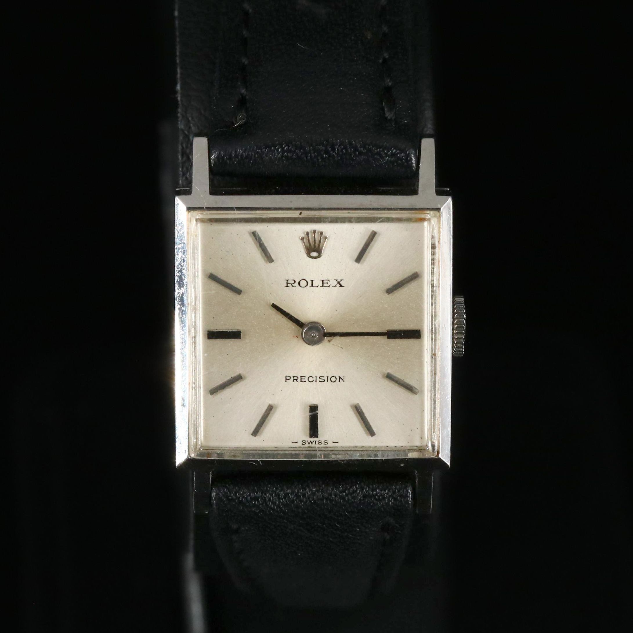 1969 Rolex Precision Stainless Steel Stem Wind Watch