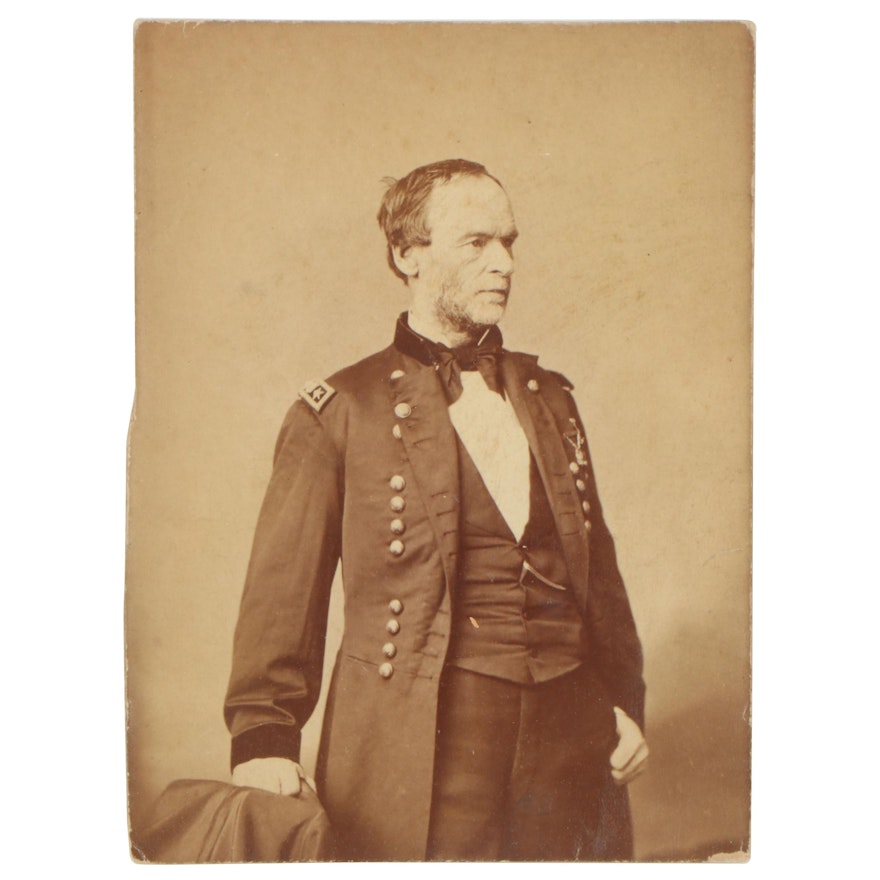 General Sherman Albumen Silver Photo Print
