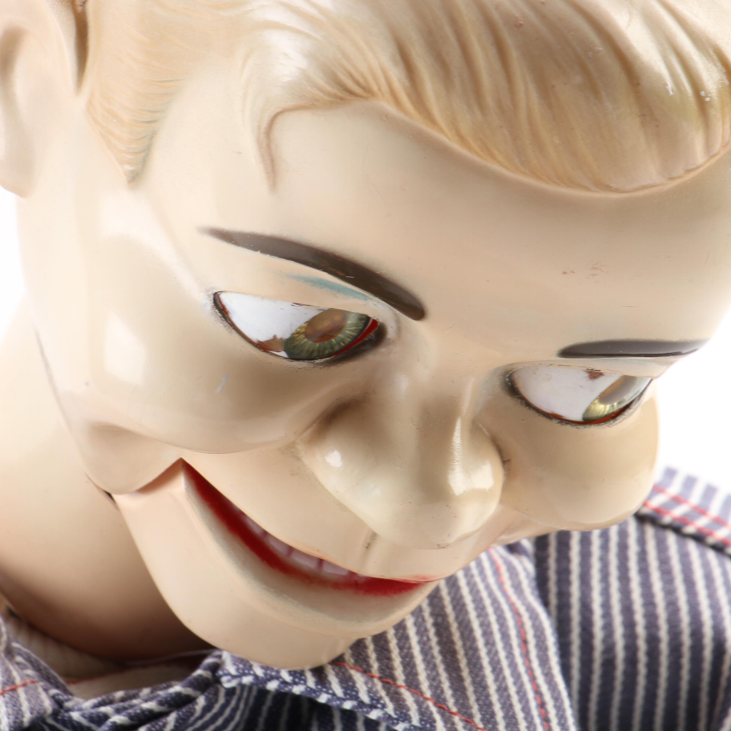 Ventriloquist Dummy with Travelling Case and Patty Davidson Training Tape