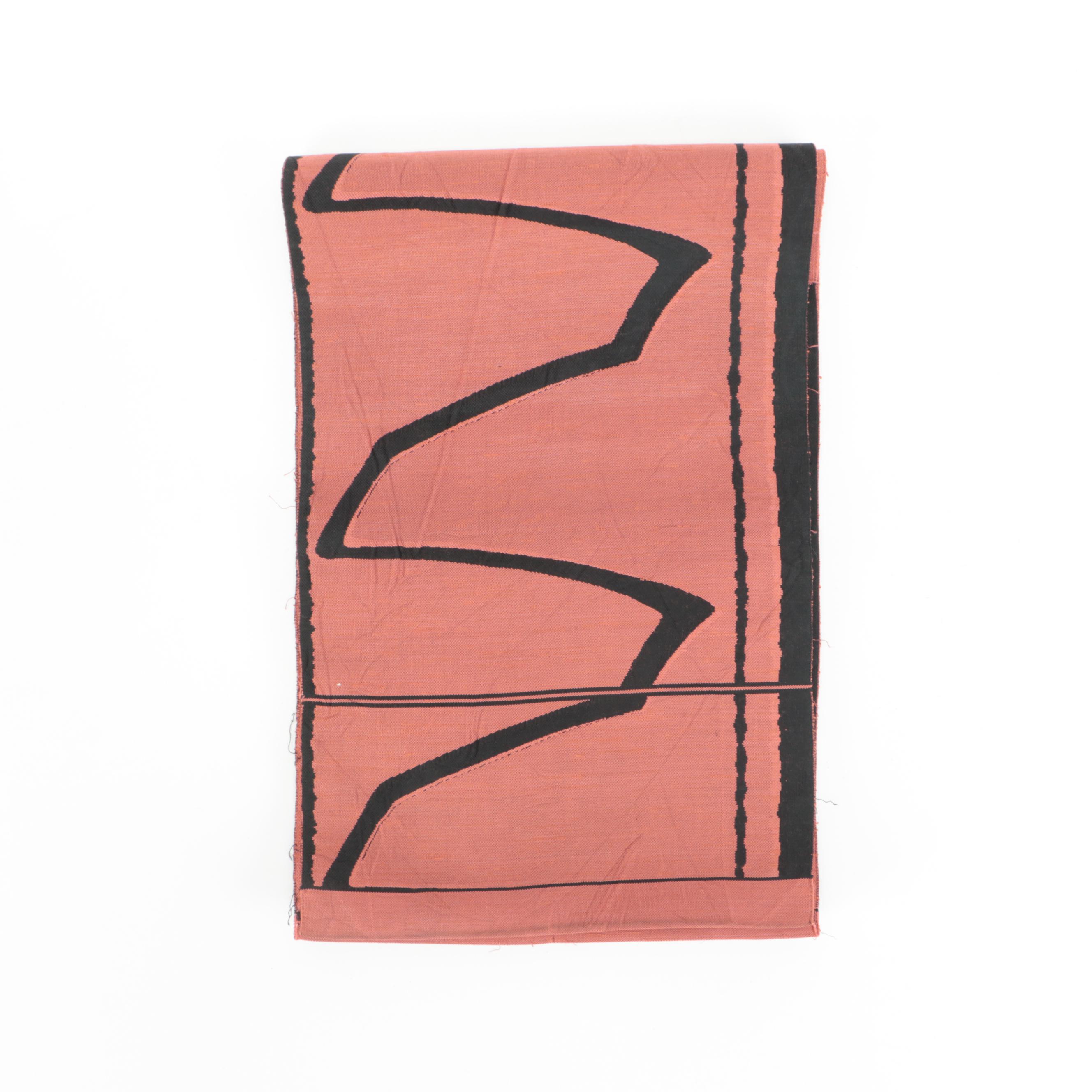 Woven Fukuro Obi with Black Abstract Motif, Shōwa Period