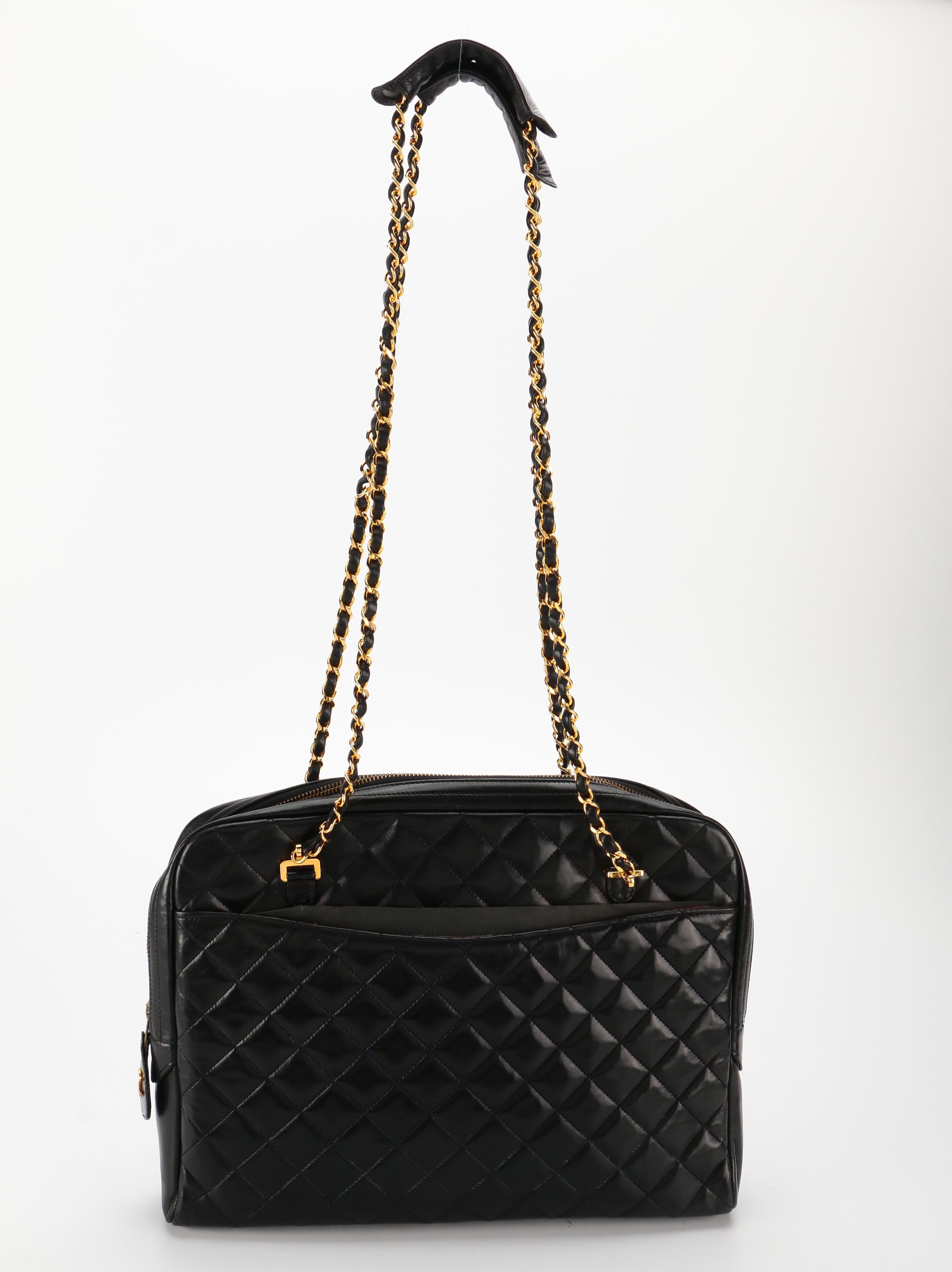 Chanel Black Quilted Leather Shoulder Bag