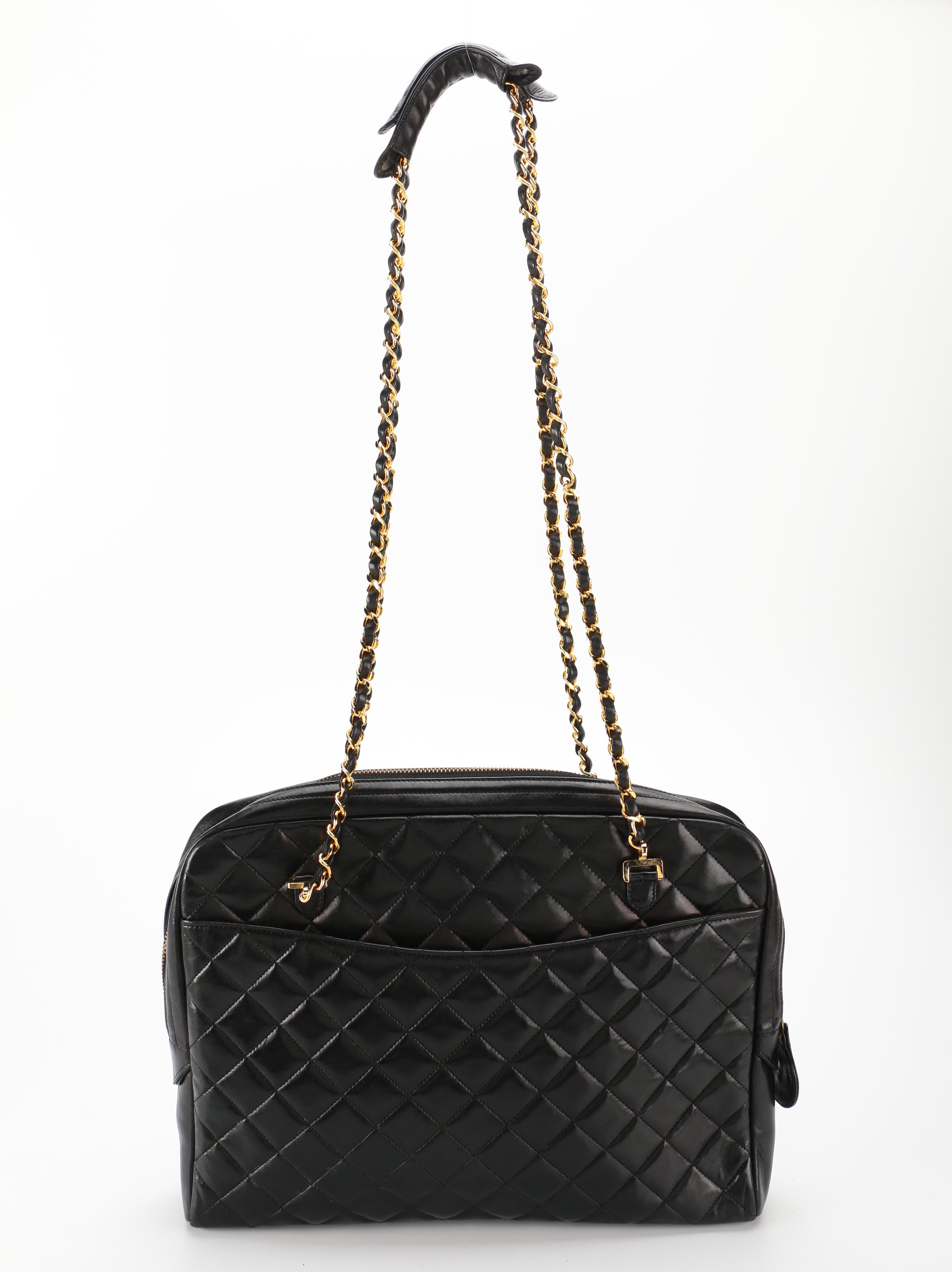 Chanel Black Quilted Leather Shoulder Bag