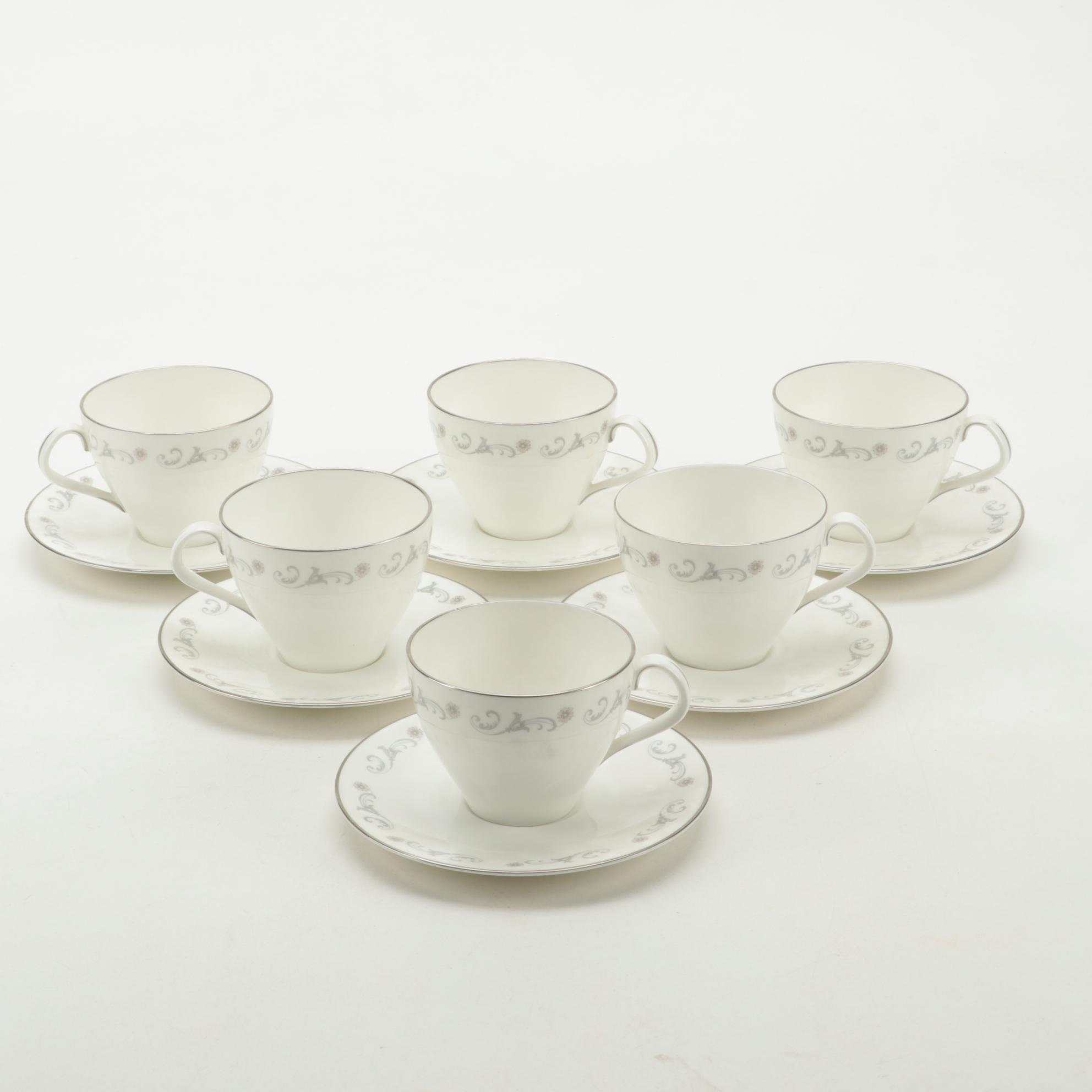 Royal Worcester "Bridal Lace" Bone China Coffee Set, 1961–1971