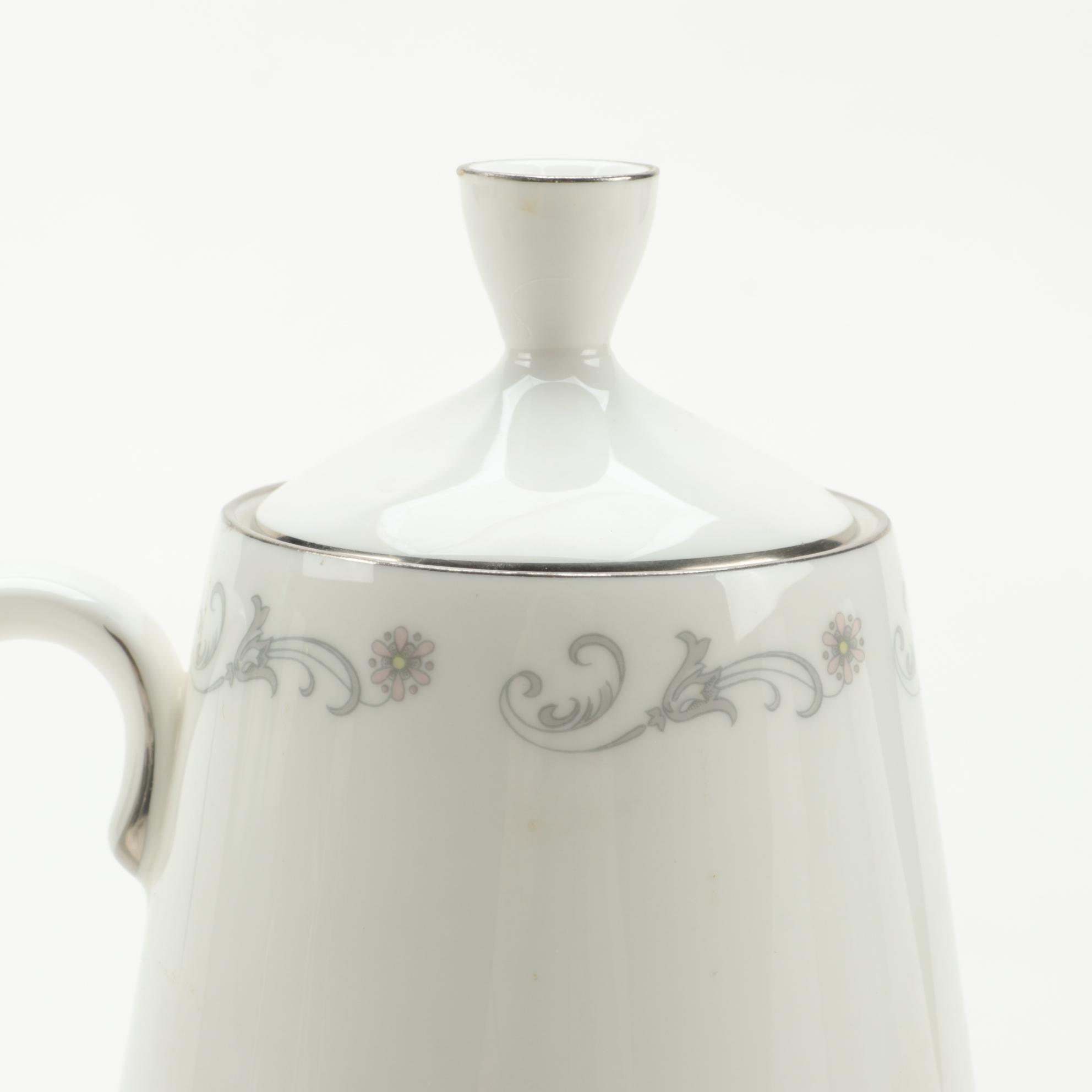 Royal Worcester "Bridal Lace" Bone China Coffee Set, 1961–1971