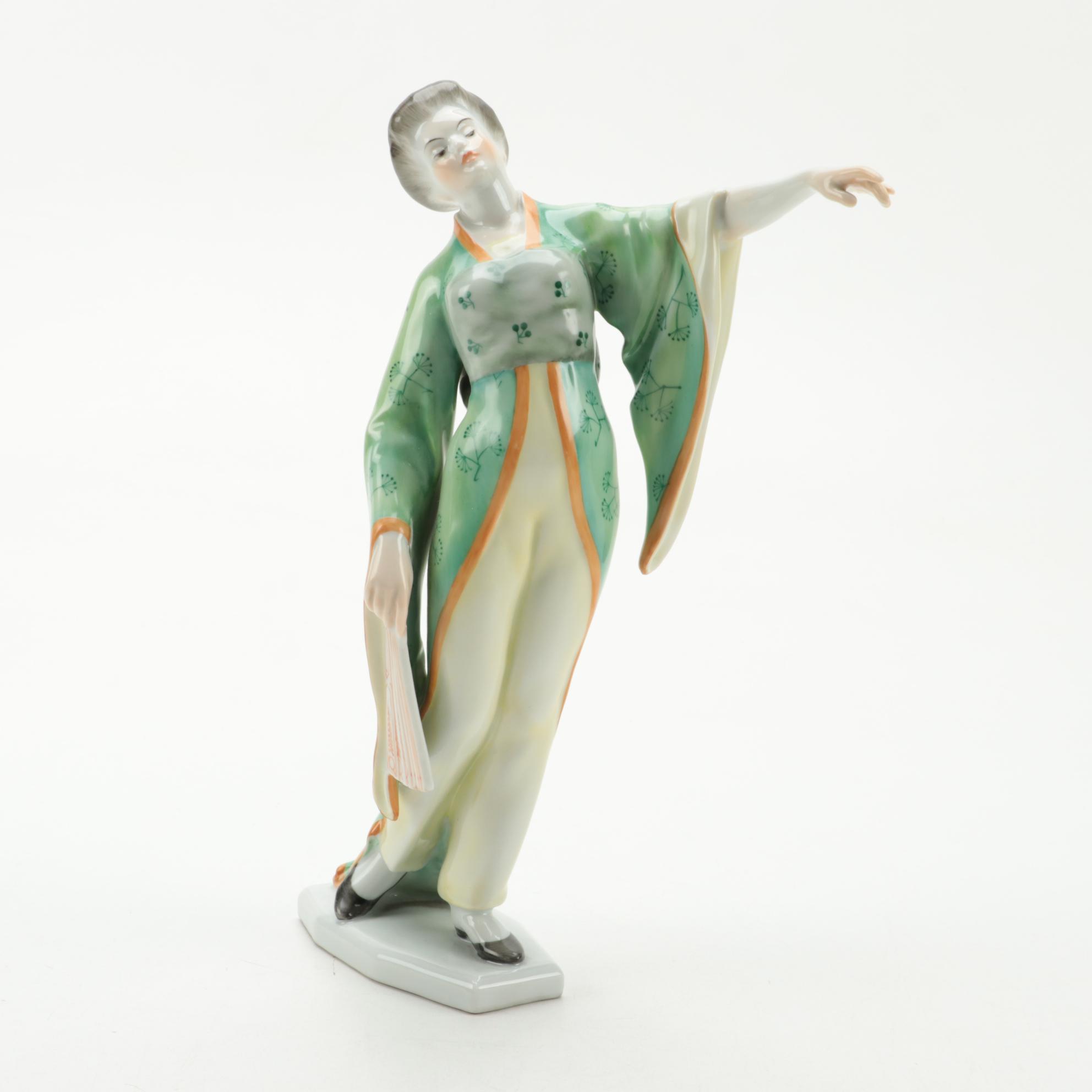 Herend "Madame Butterfly" Porcelain Figurine