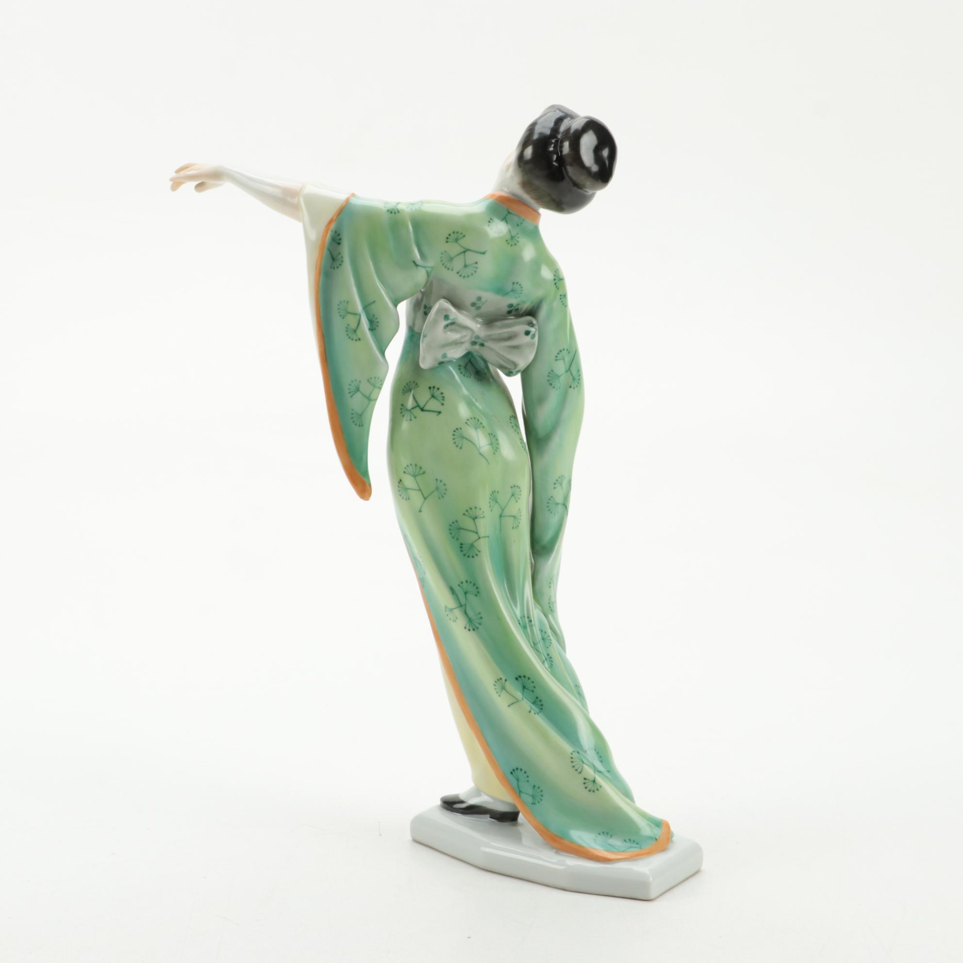 Herend "Madame Butterfly" Porcelain Figurine