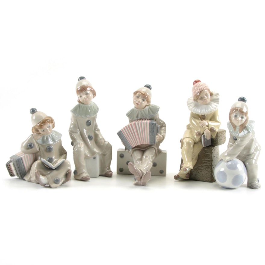 Lladró "Little Jester" and More Clown Themed Porcelain Figurines