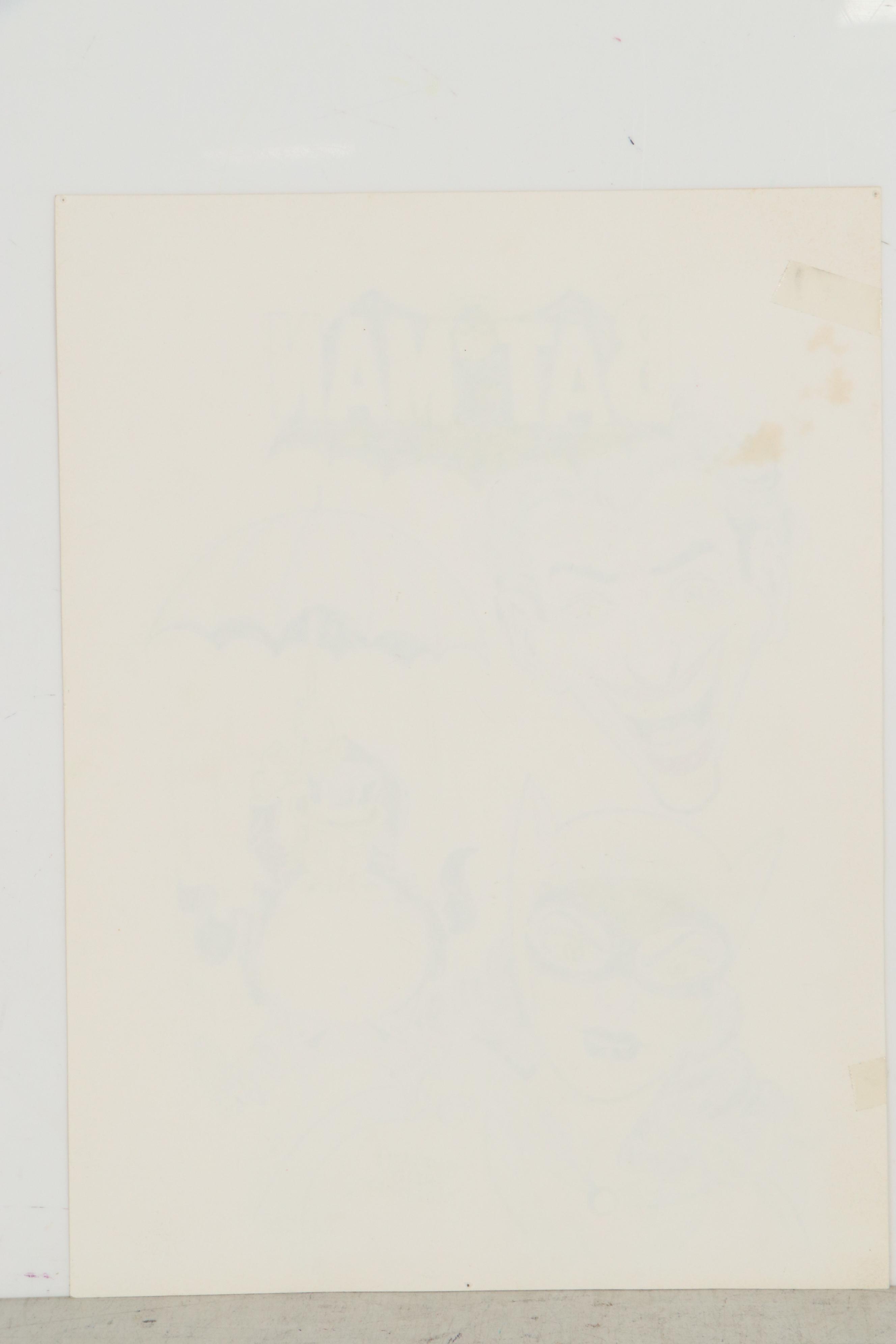 Sheldon Moldoff Batman Villains Ink Illustration, 1992