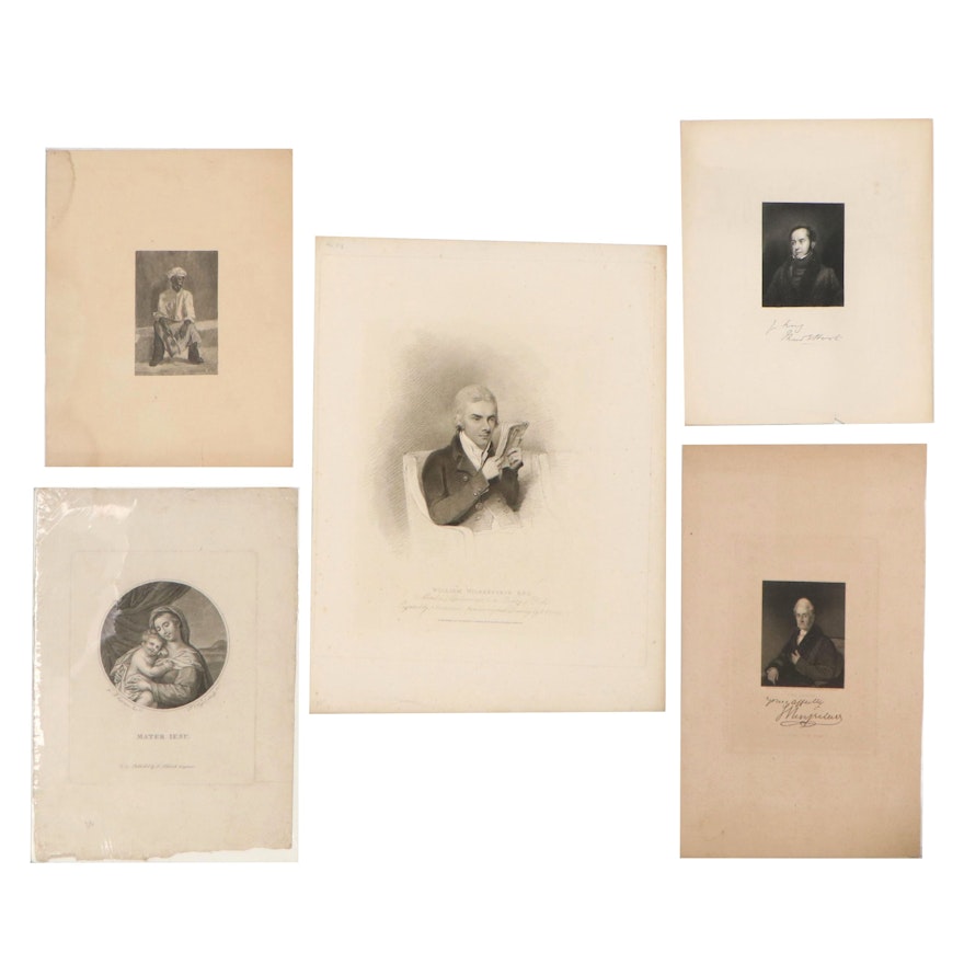 Intaglio Portraits and More Including Stipple Engraving After Henry Edridge
