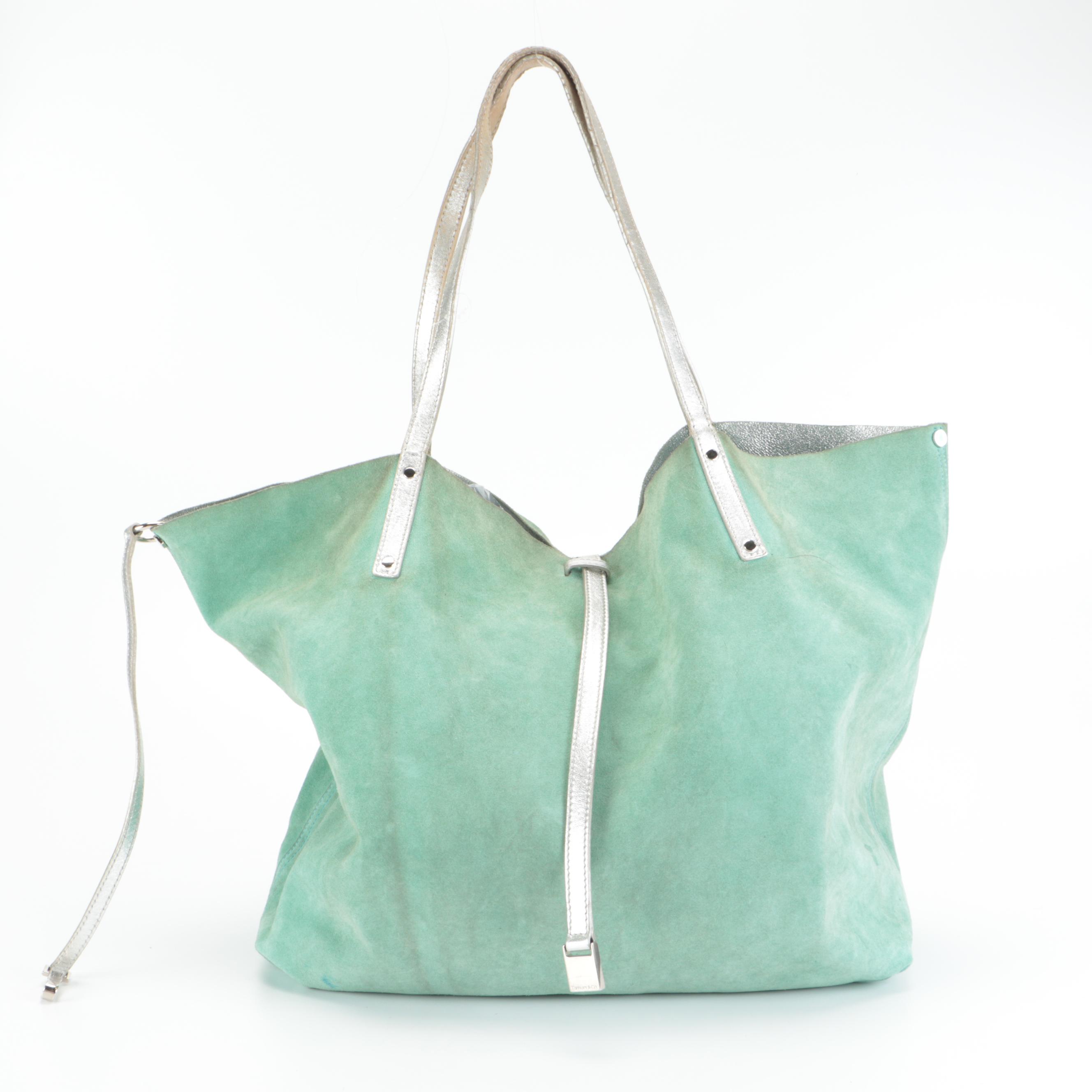 Tiffany & Co. Reversible Tote Bag in Metallic Leather and Tiffany Blue® Suede