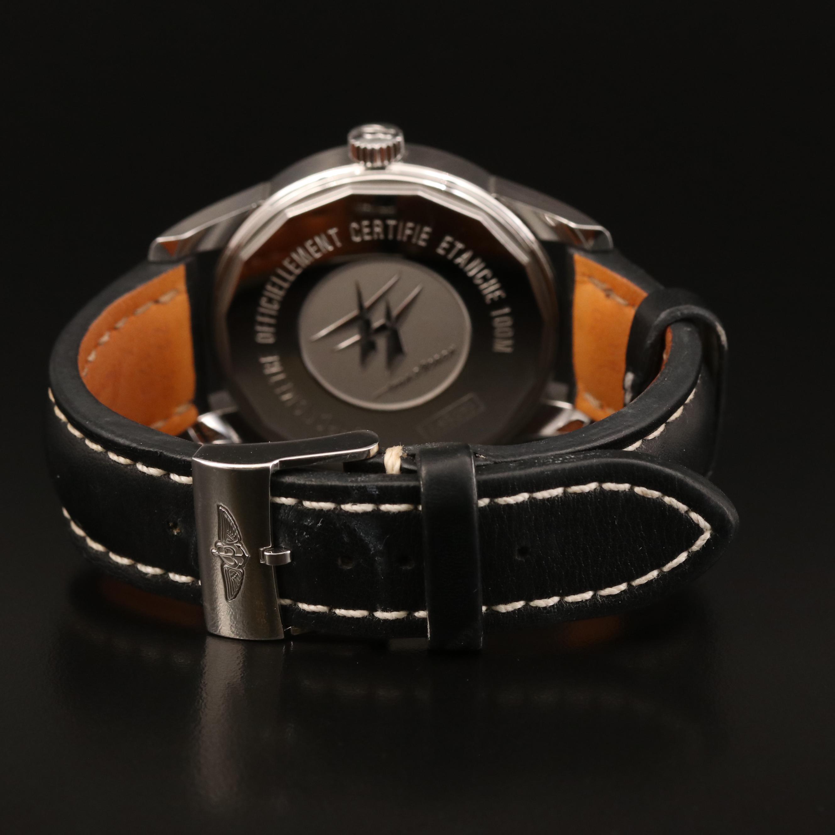 Breitling Transocean Day and Date Stainless Steel Automatic Watch