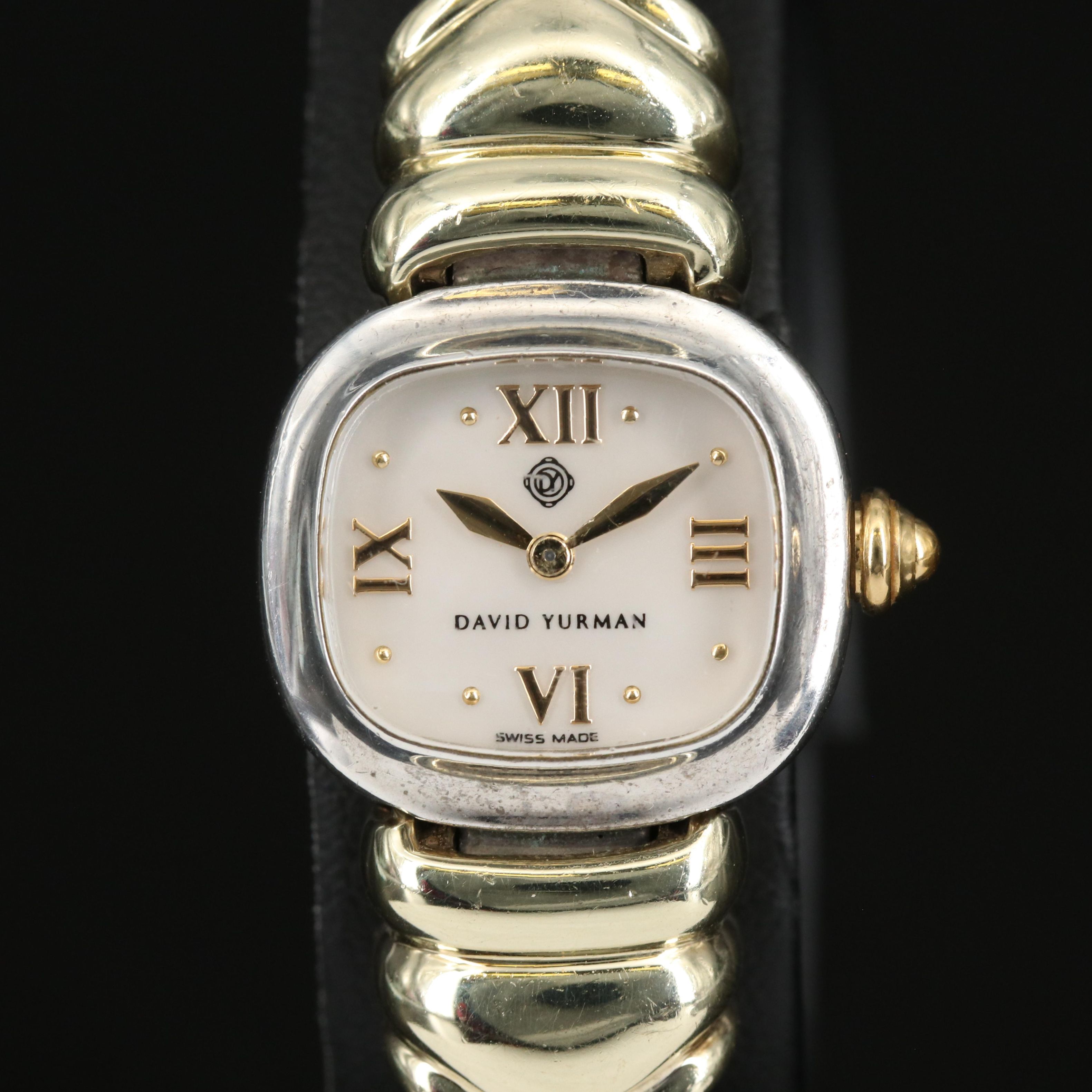 David Yurman 14K and Sterling Silver Watch with Mother of Pearl Dial