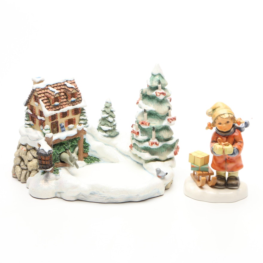 Goebel "Good Tidings" and "Tidings of Joy" Figurine and Holiday Set