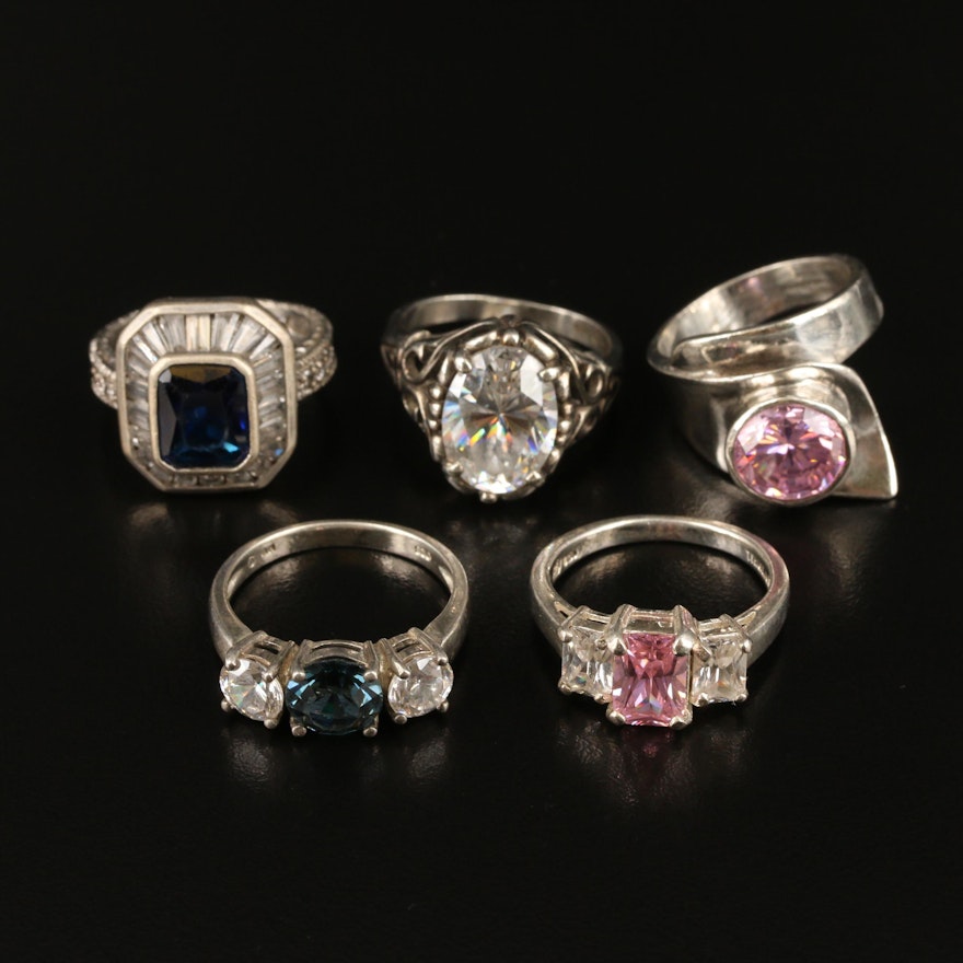 Sterling Rings Featuring Kabana and Cubic Zirconia