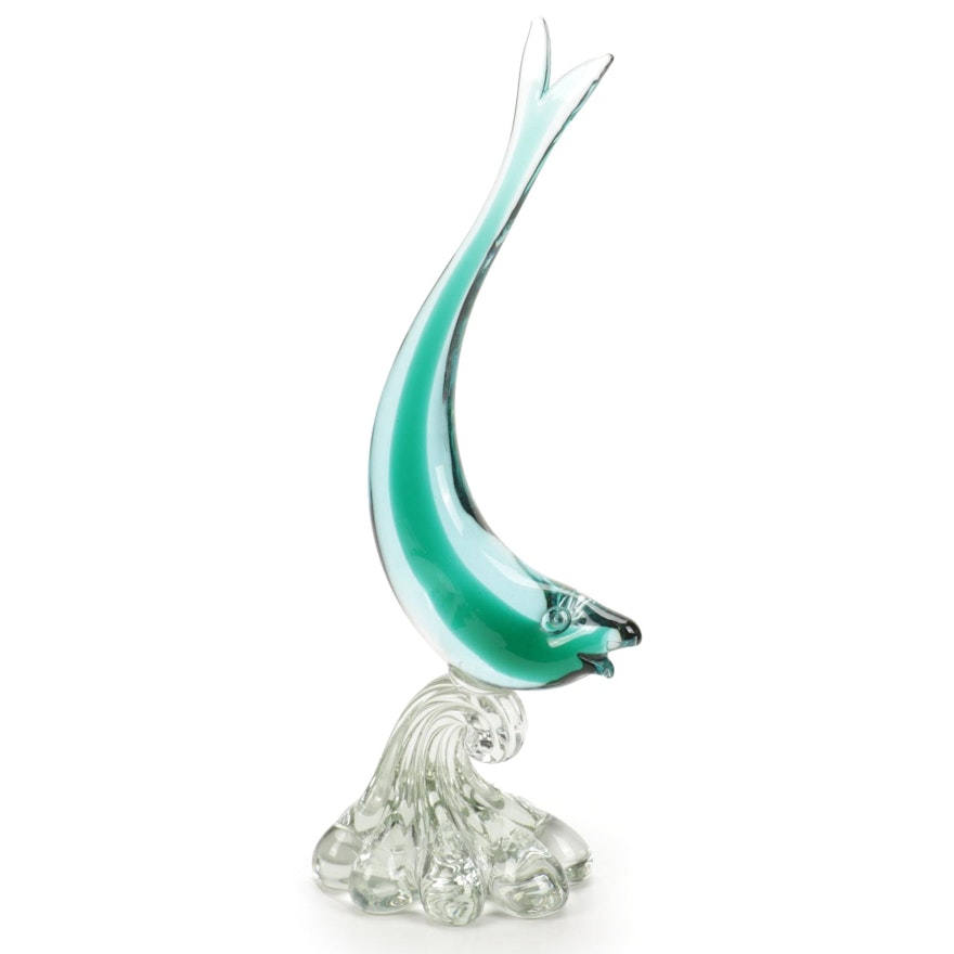 Galliano Ferro Handblown Art Glass Fish Figurine, Mid/Late 20th Century