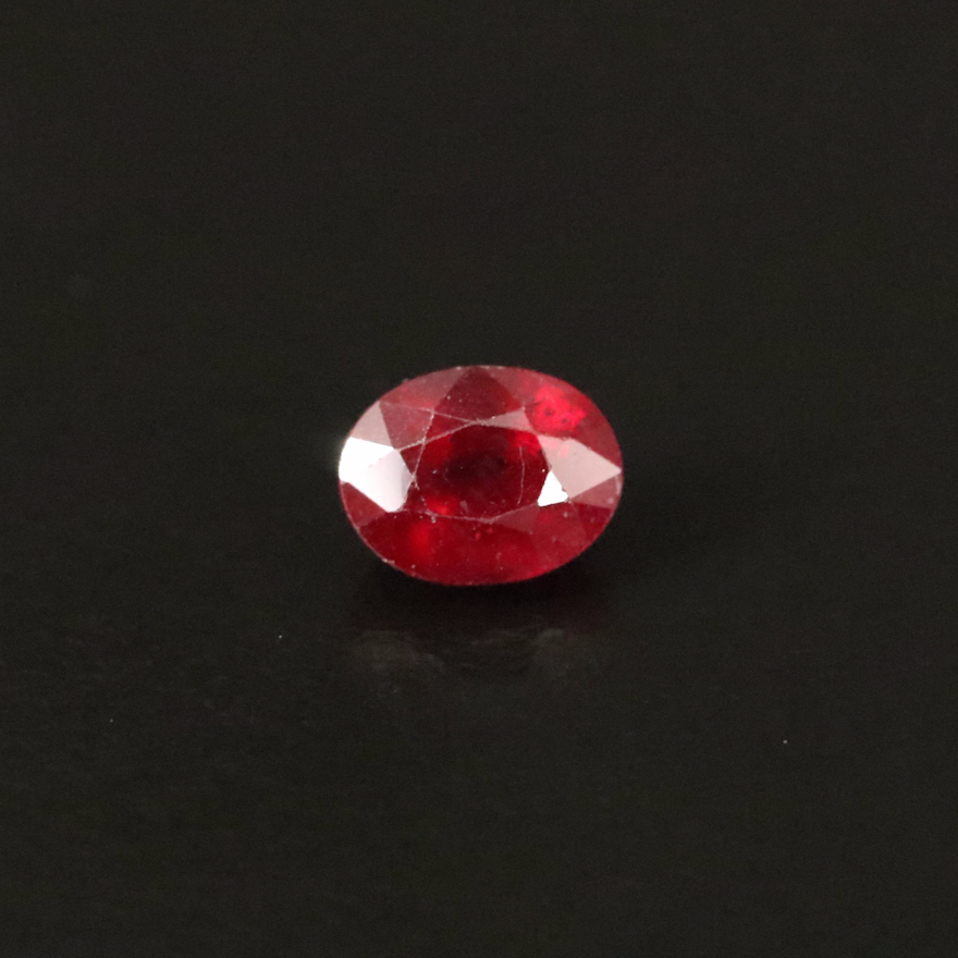 Loose Oval Faceted Filled Corundum