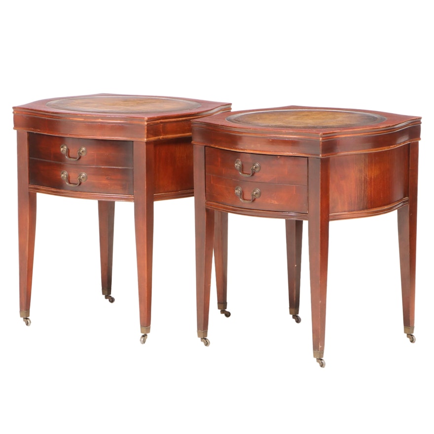 Pair of Federal Style Mahogany Side Tables, Mid-20th Century
