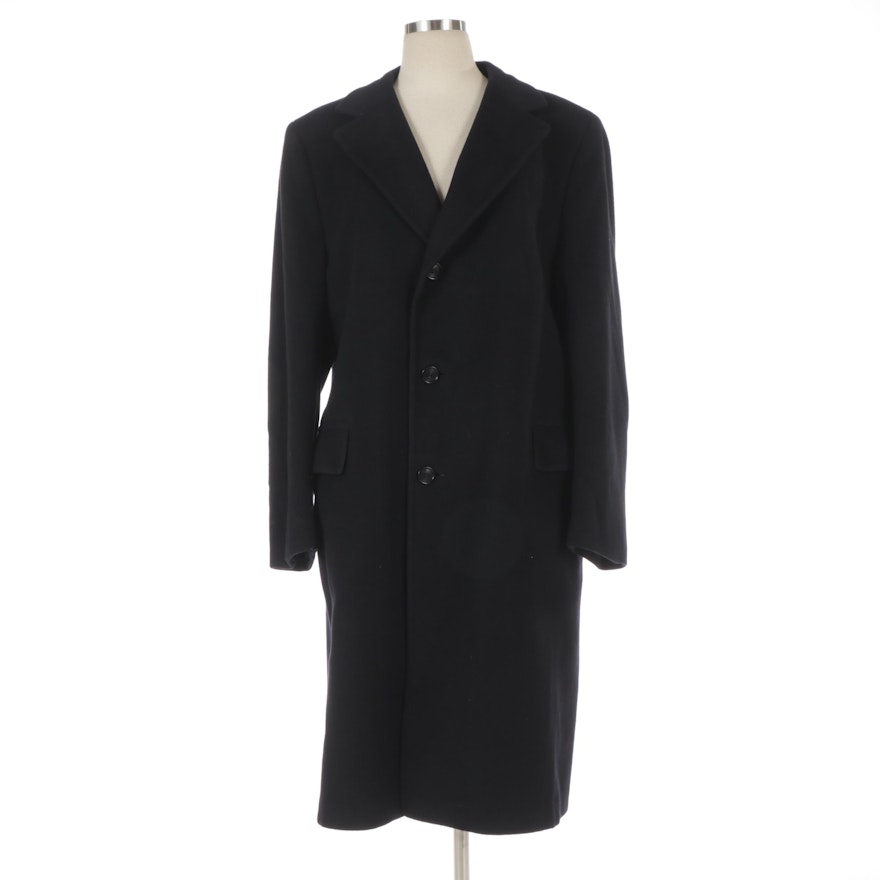 Men's Cashmere Three-Button Overcoat by Madison Clothes for Capper & Capper