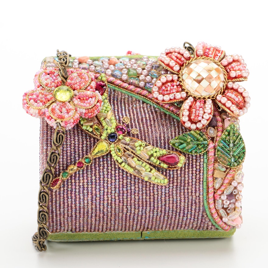 Mary Frances Dragonfly Beaded and Embellished Evening Bag