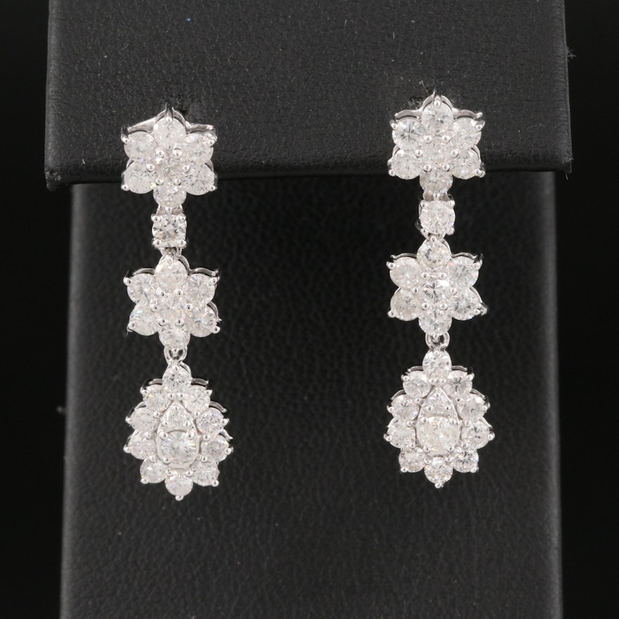 14K 2.67 CTW Diamond Drop Earrings