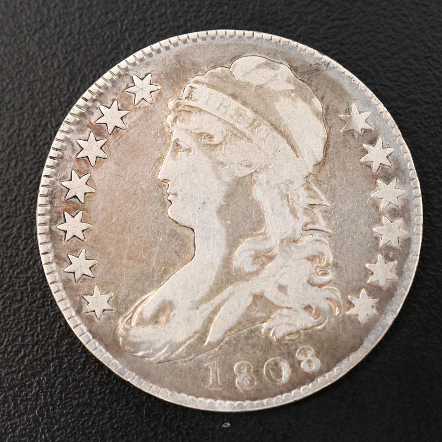 1808 Capped Bust Silver Half Dollar