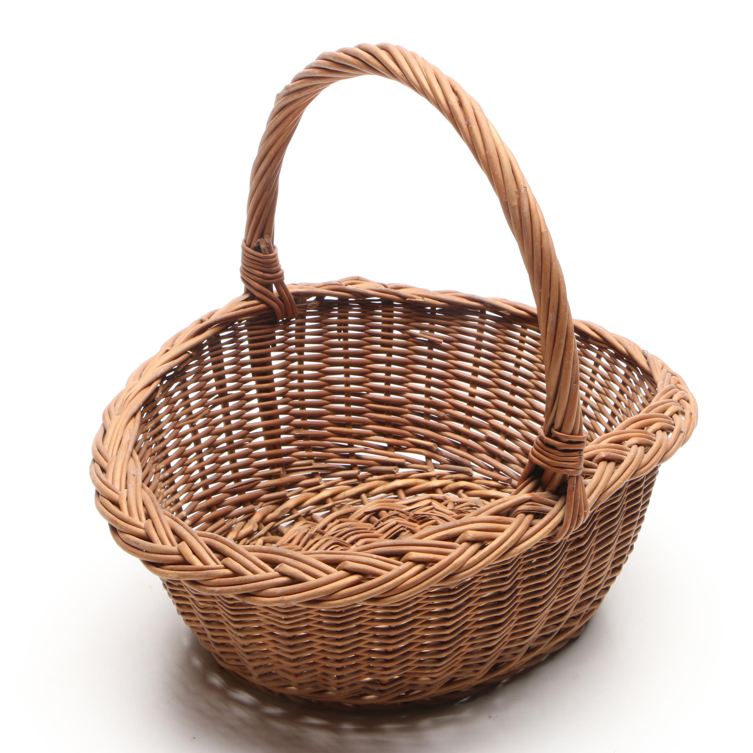 Rattan, Cane and Split Bamboo Wicker Woven Baskets