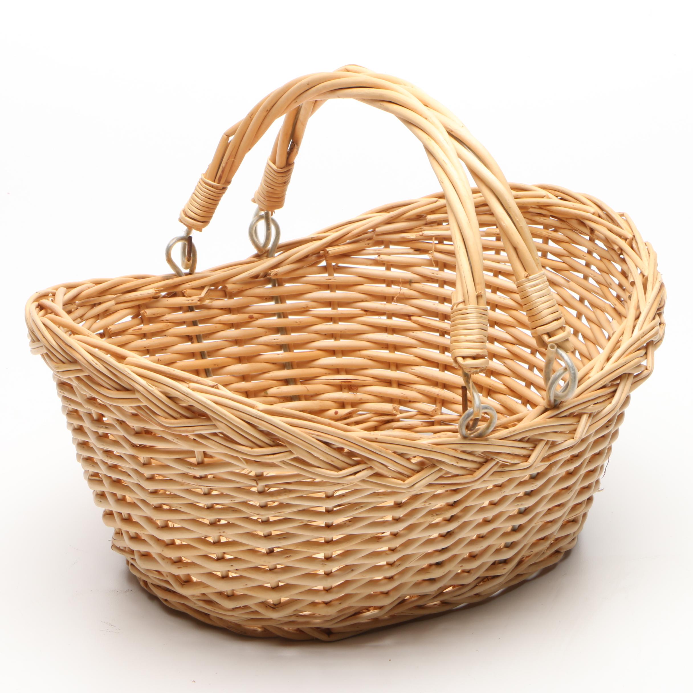 Rattan, Cane and Split Bamboo Wicker Woven Baskets