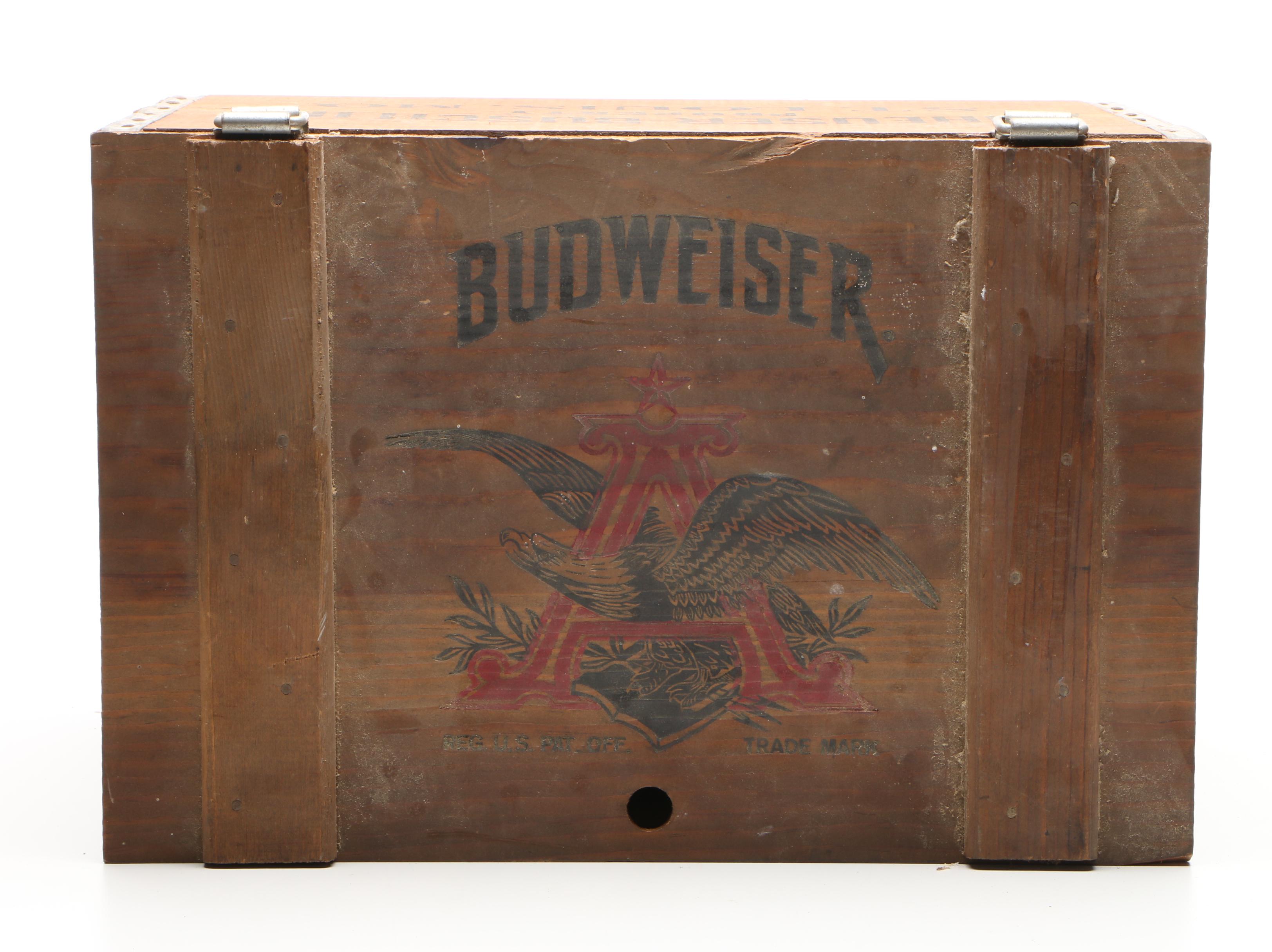Anheuser-Busch Inc. Budweiser 1976 Centennial Wooden Beer Crate