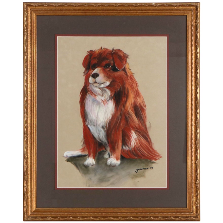 Goodman Pastel Drawing of Shepard Mix, 1999