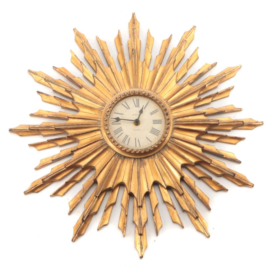 Newgate "The Sunburst" Resin Wall Clock, Mid to Late 20th Century