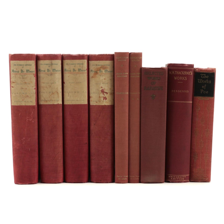 "The Complete Writings of Alfred de Musset" Partial Set and More Books