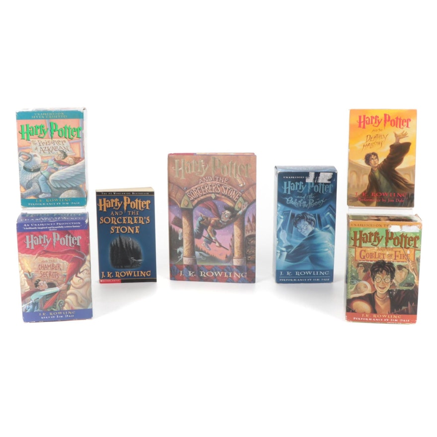 "Harry Potter" Series by J. K. Rowling with Cassette Tape Audiobooks