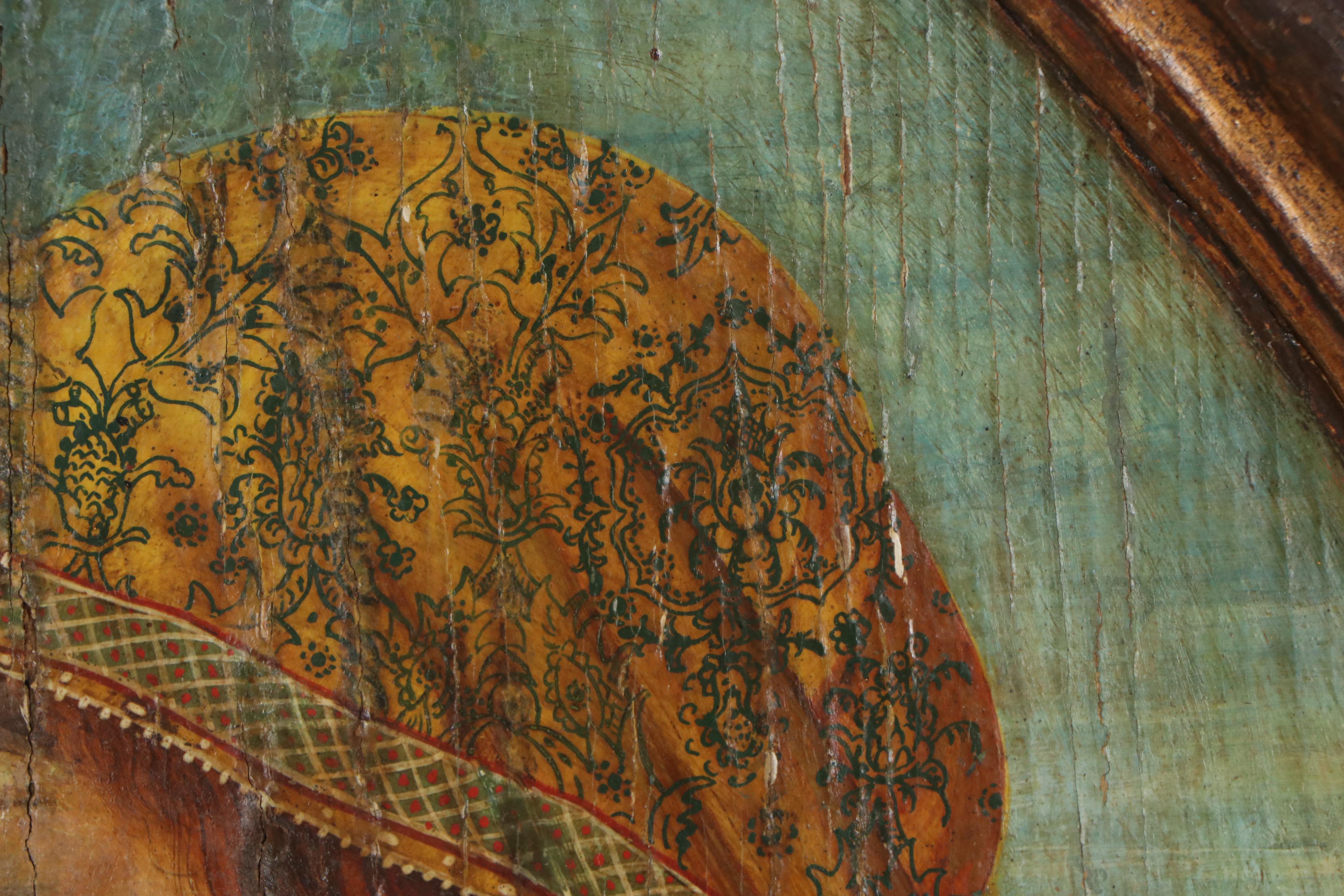 Italian School Profile Portrait Oil Painting