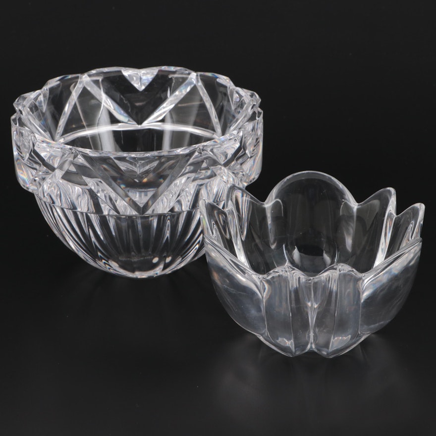 Orrefors "Thousand and One Nights" and "Dala" Crystal Bowls