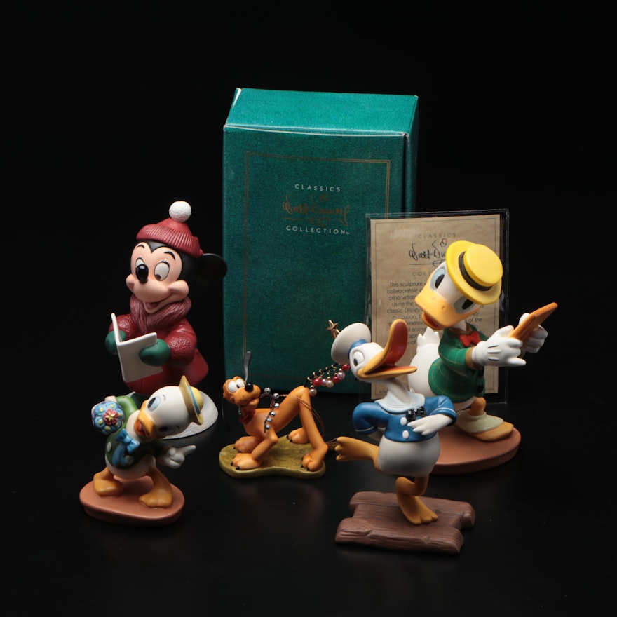 Walt Disney Classics Collection "Mr Duck Steps Out" and Other Ceramic Figurines