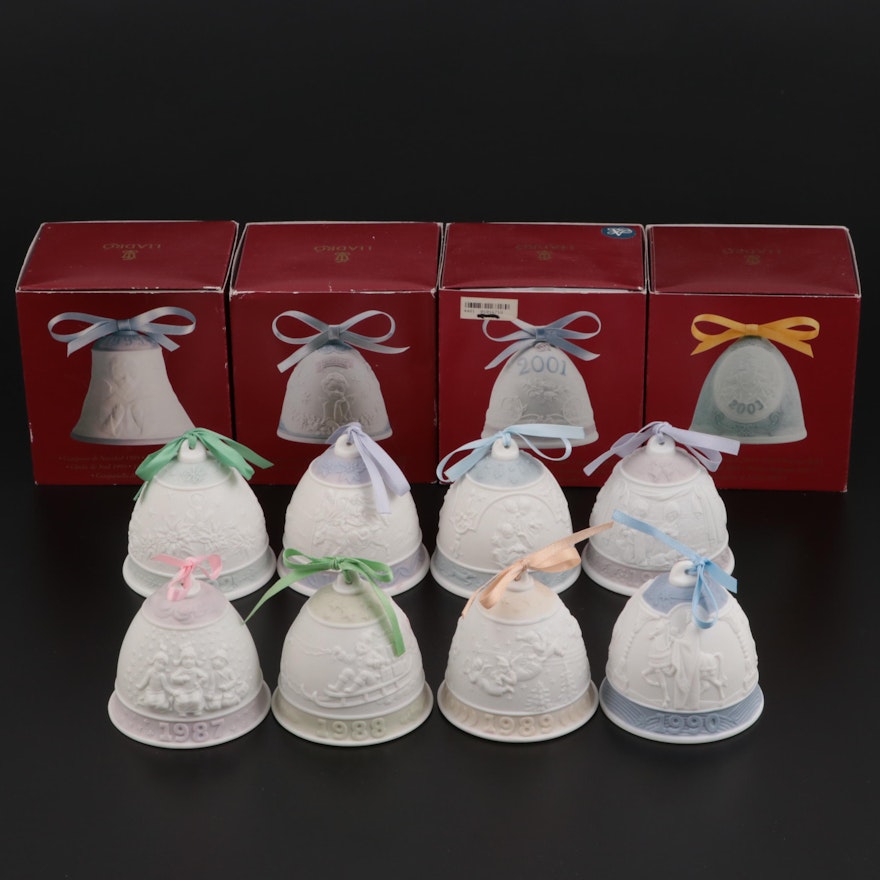 Lladró "Annual Christmas Bell" Porcelain Ornaments