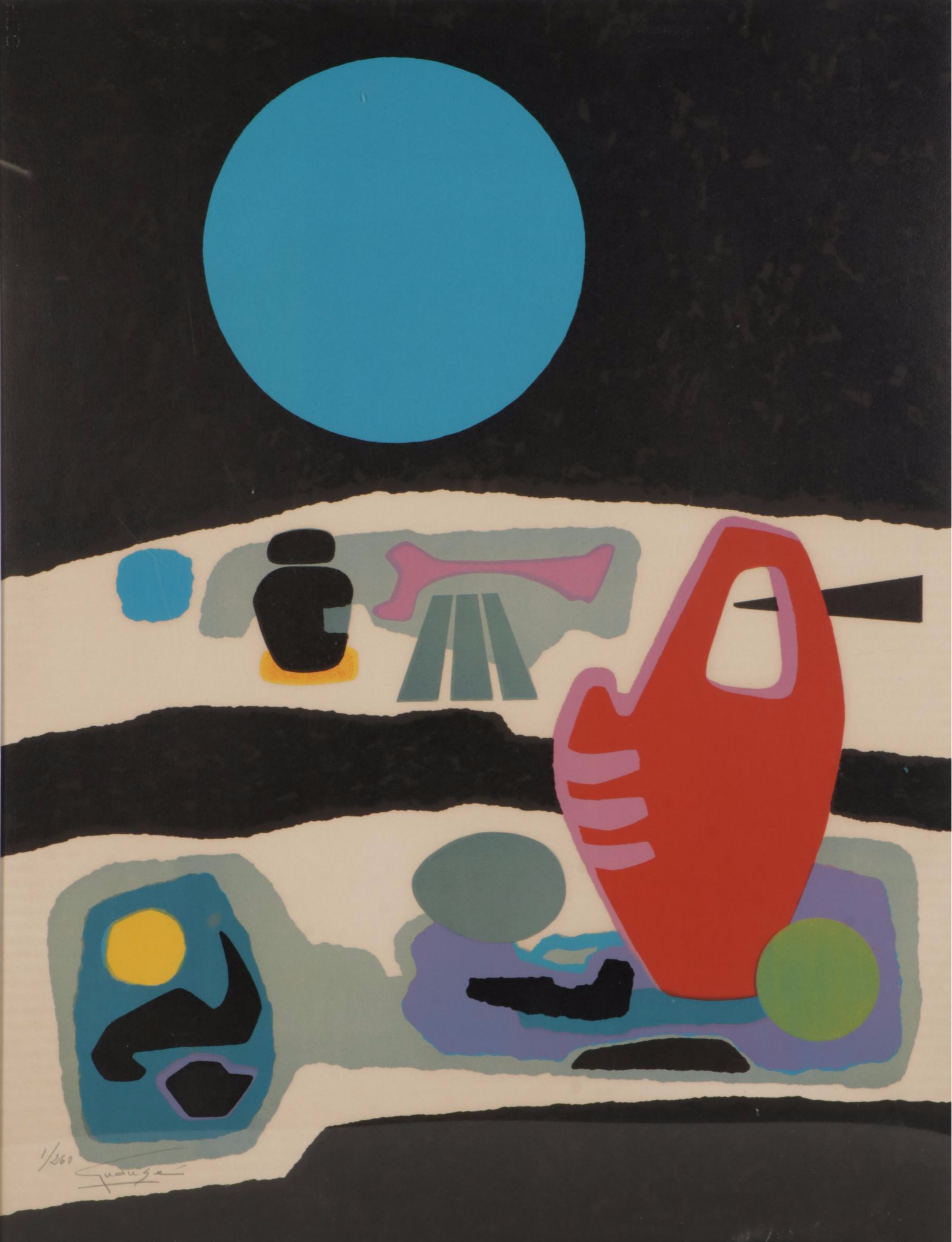 Antonio Guansé Brea Serigraph "Objets au Clair de Lune"