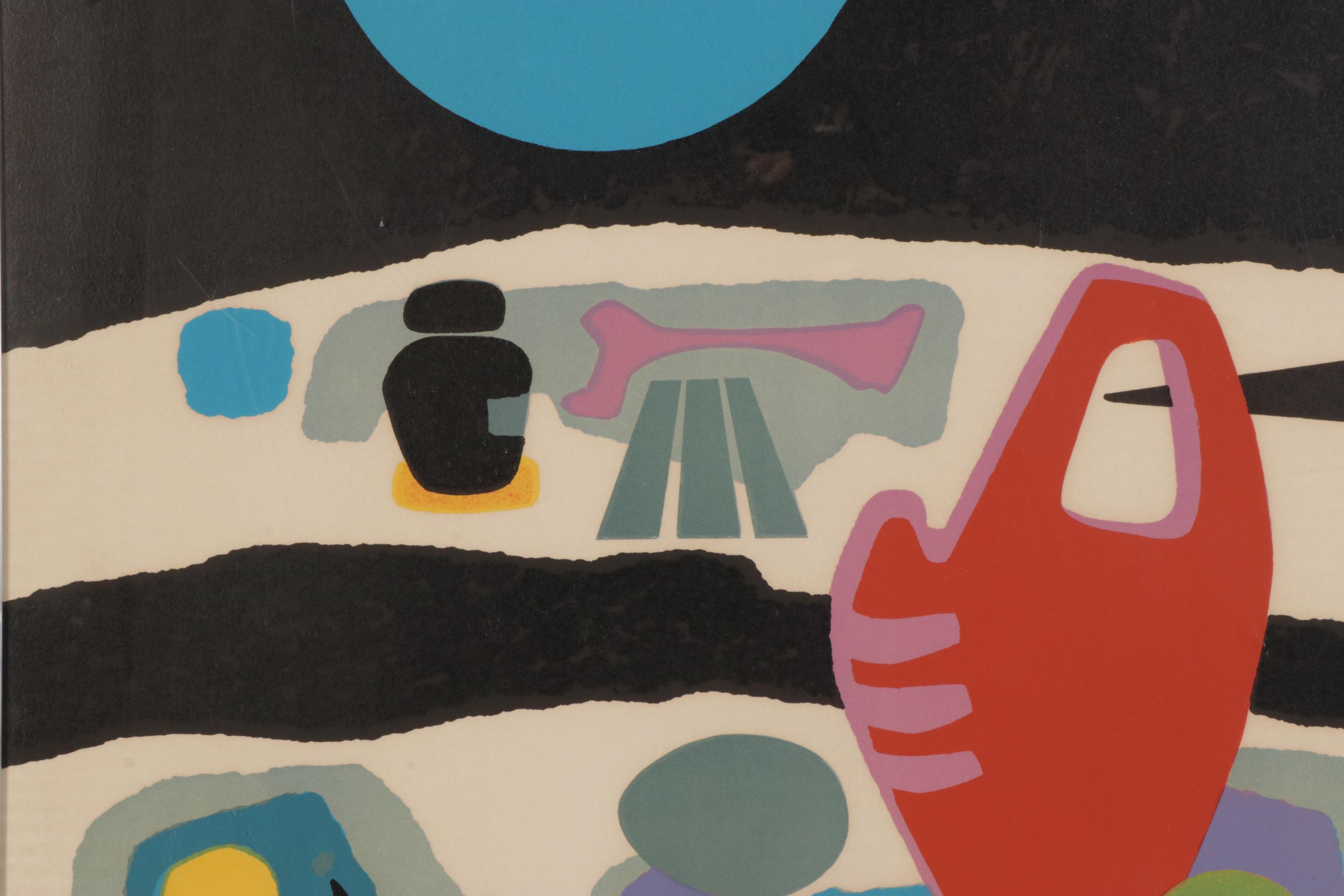 Antonio Guansé Brea Serigraph "Objets au Clair de Lune"