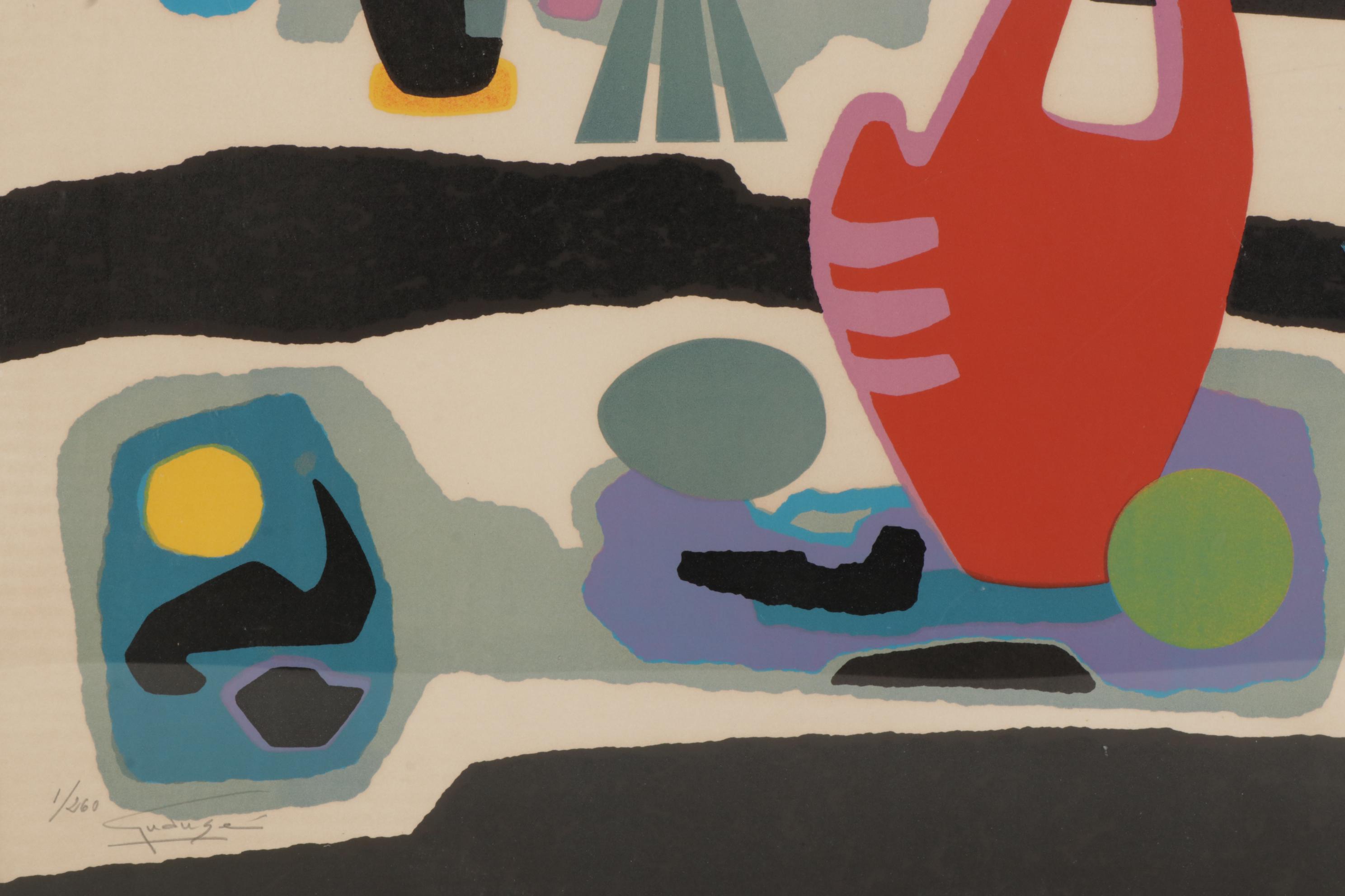 Antonio Guansé Brea Serigraph "Objets au Clair de Lune"