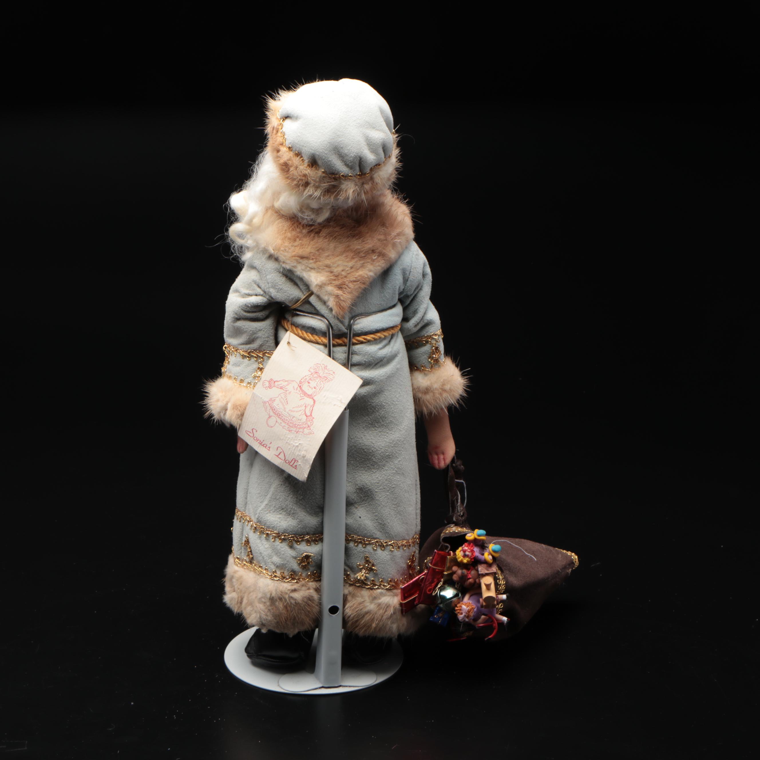 Sonia Petros Handcrafted "St. Nicholas" Doll with Mink Fur Accents, 1984