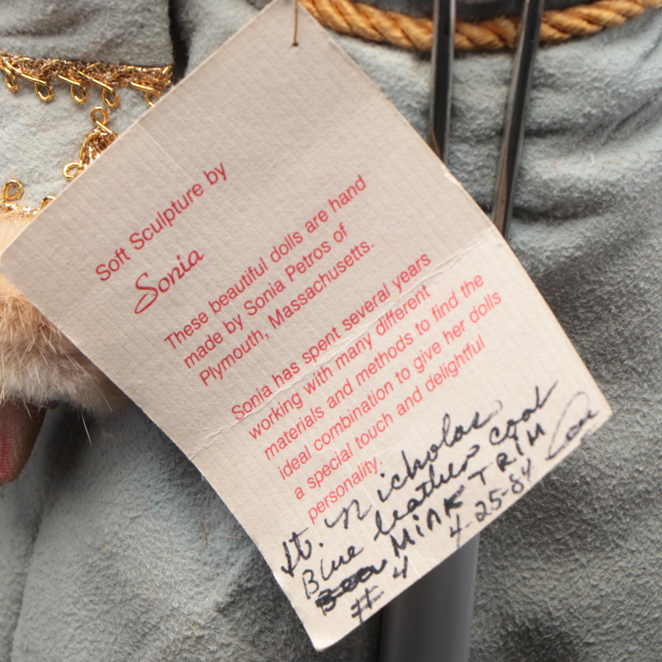 Sonia Petros Handcrafted "St. Nicholas" Doll with Mink Fur Accents, 1984