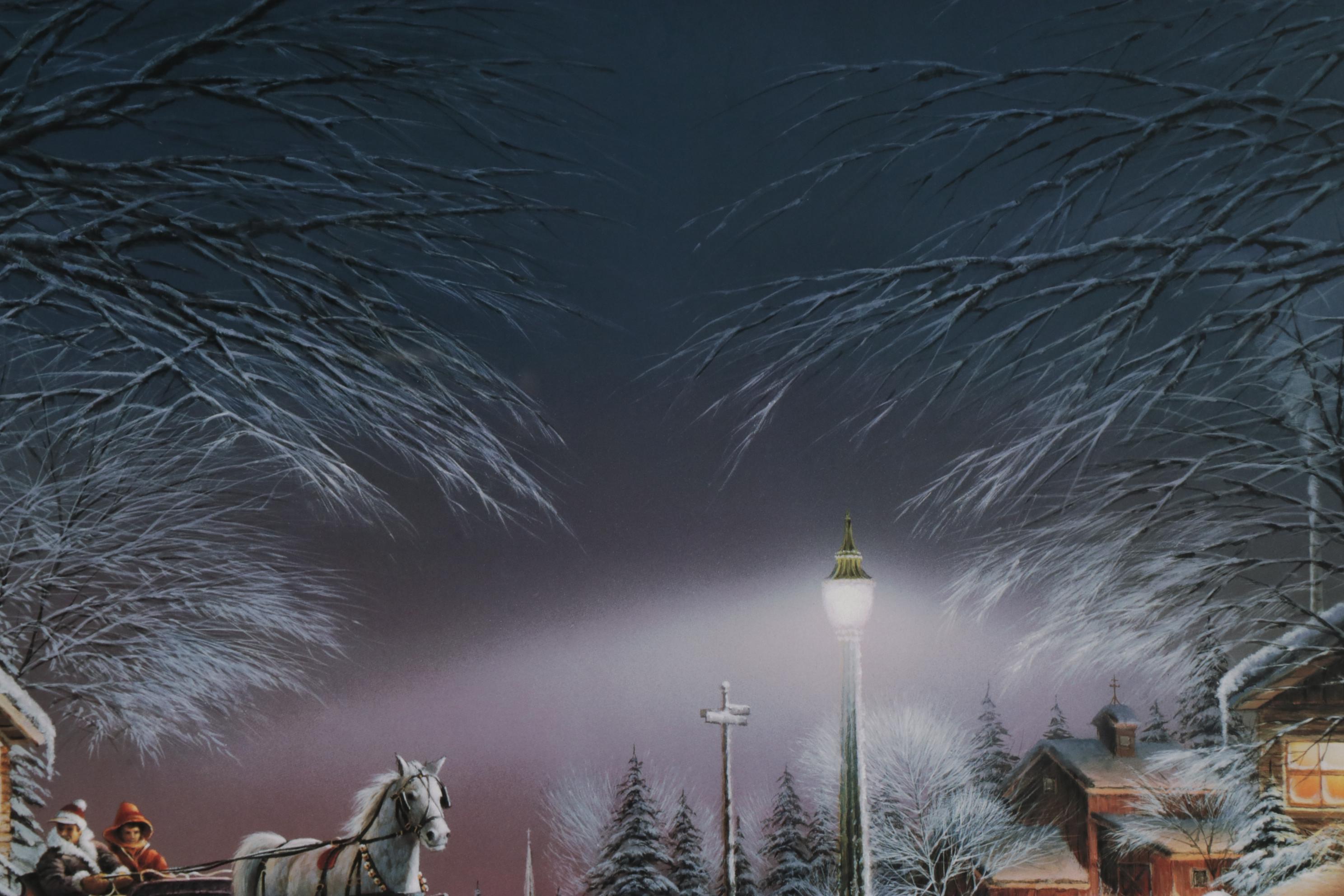 Terry Redlin Offset Lithograph "Winter Wonderland," 1992